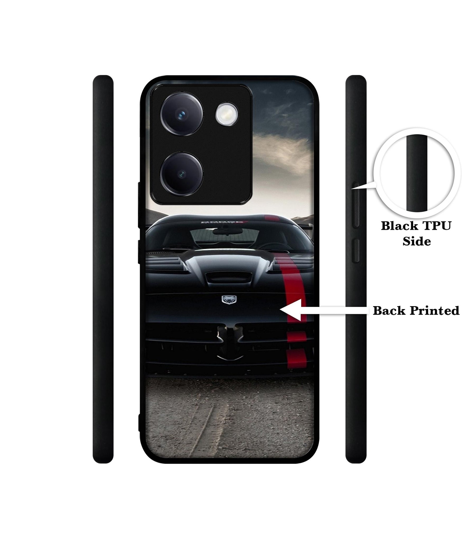 Sports Car Pattern Design Designer 2D Printed Back Case Cover for Vivo Y200 Pro 5G / Y300 Plus 5G