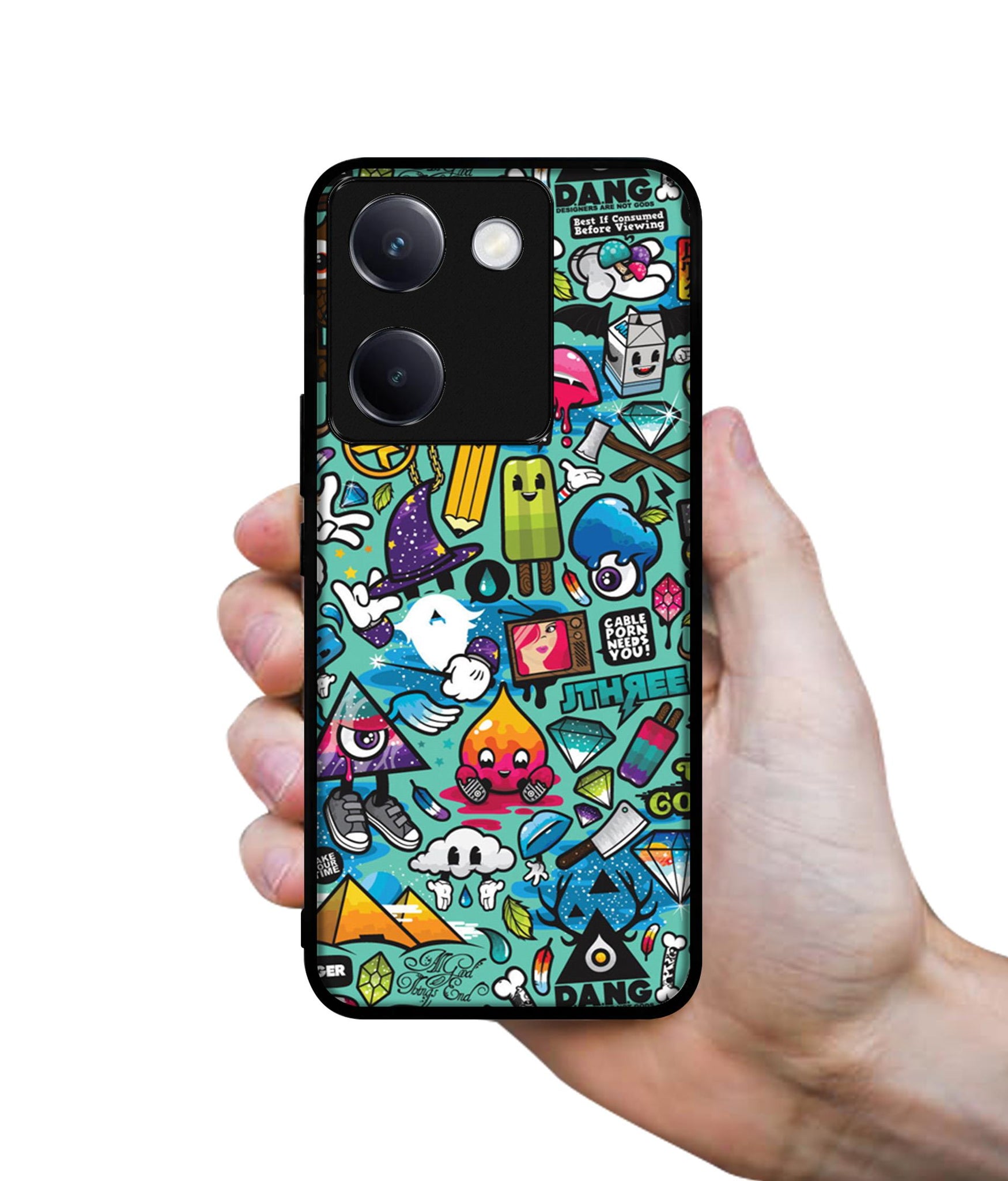 Crazy Design Designer 2D Printed Back Case Cover for Vivo Y200 Pro 5G / Y300 Plus 5G