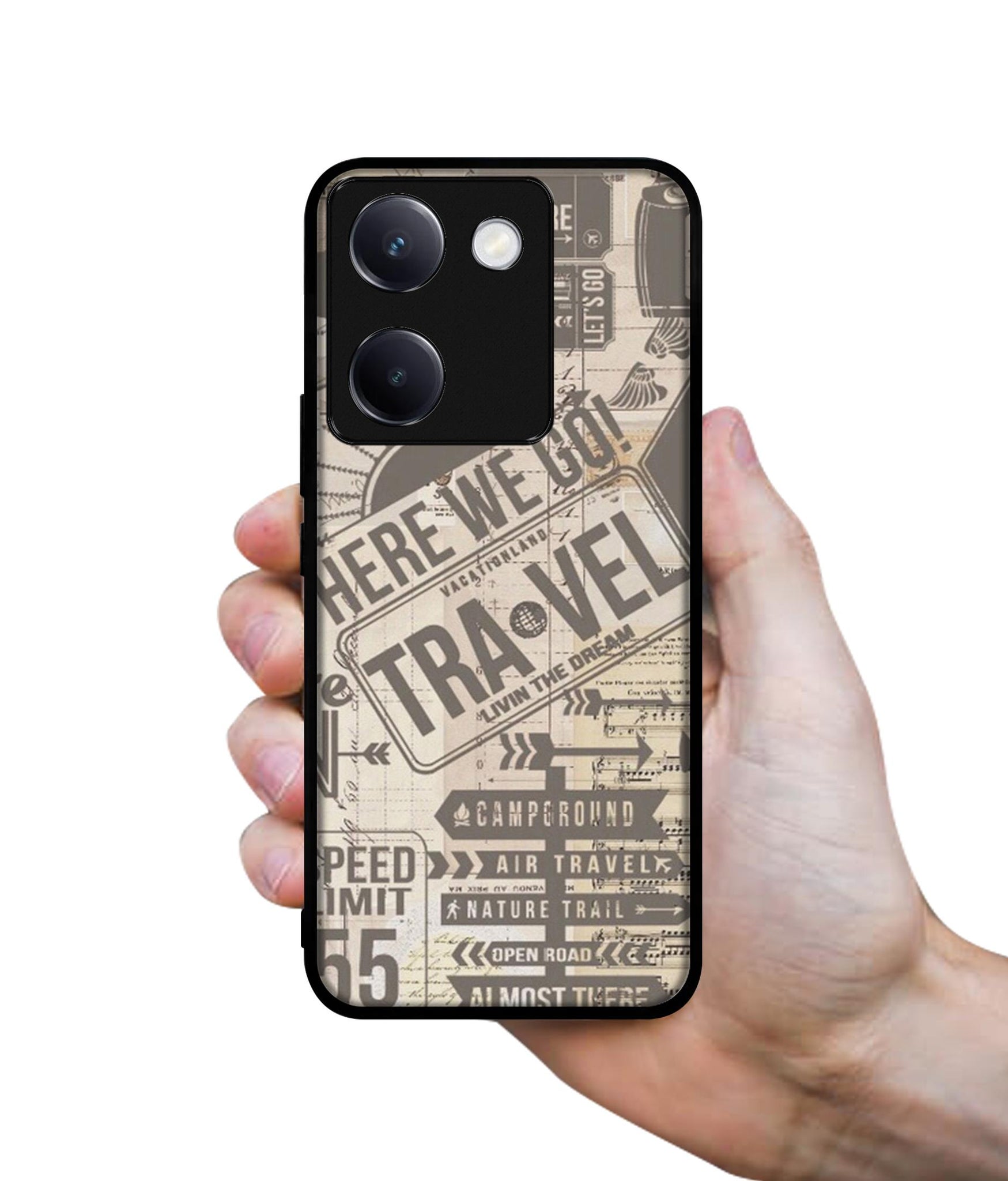 Travel Design Designer 2D Printed Back Case Cover for Vivo Y200 Pro 5G / Y300 Plus 5G