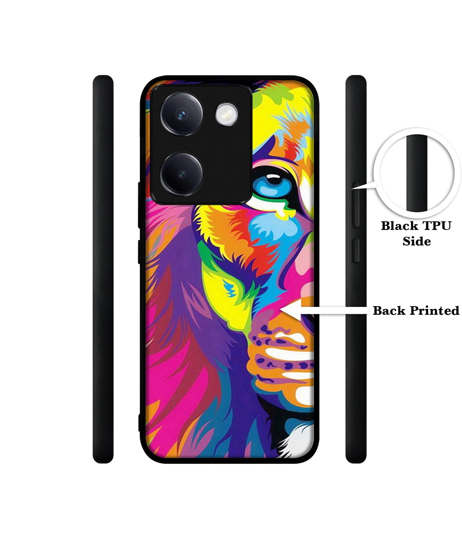 Lion Design Designer 2D Printed Back Case Cover for Vivo Y200 Pro 5G / Y300 Plus 5G