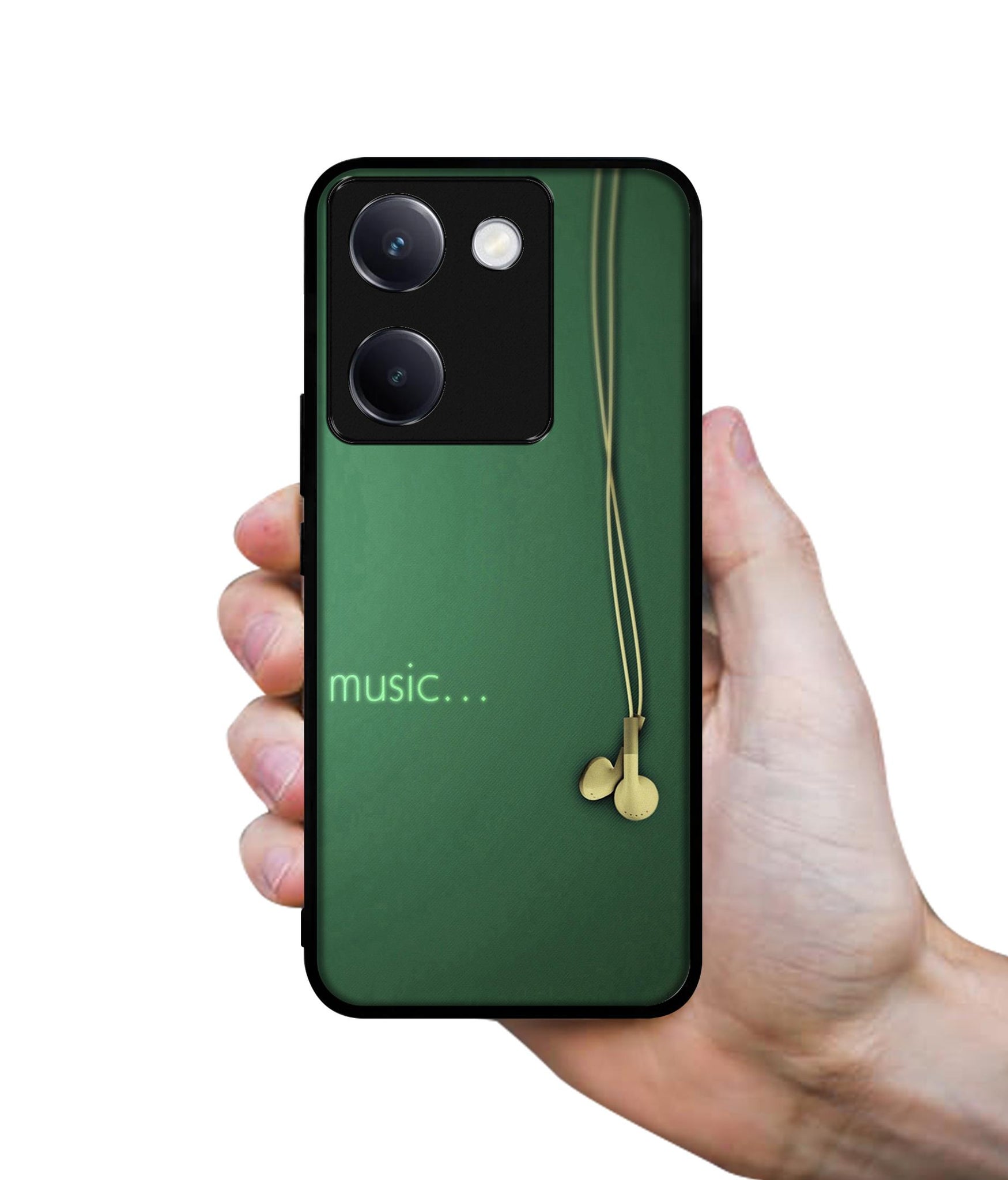 Headphone Music Design Designer 2D Printed Back Case Cover for Vivo Y200 Pro 5G / Y300 Plus 5G