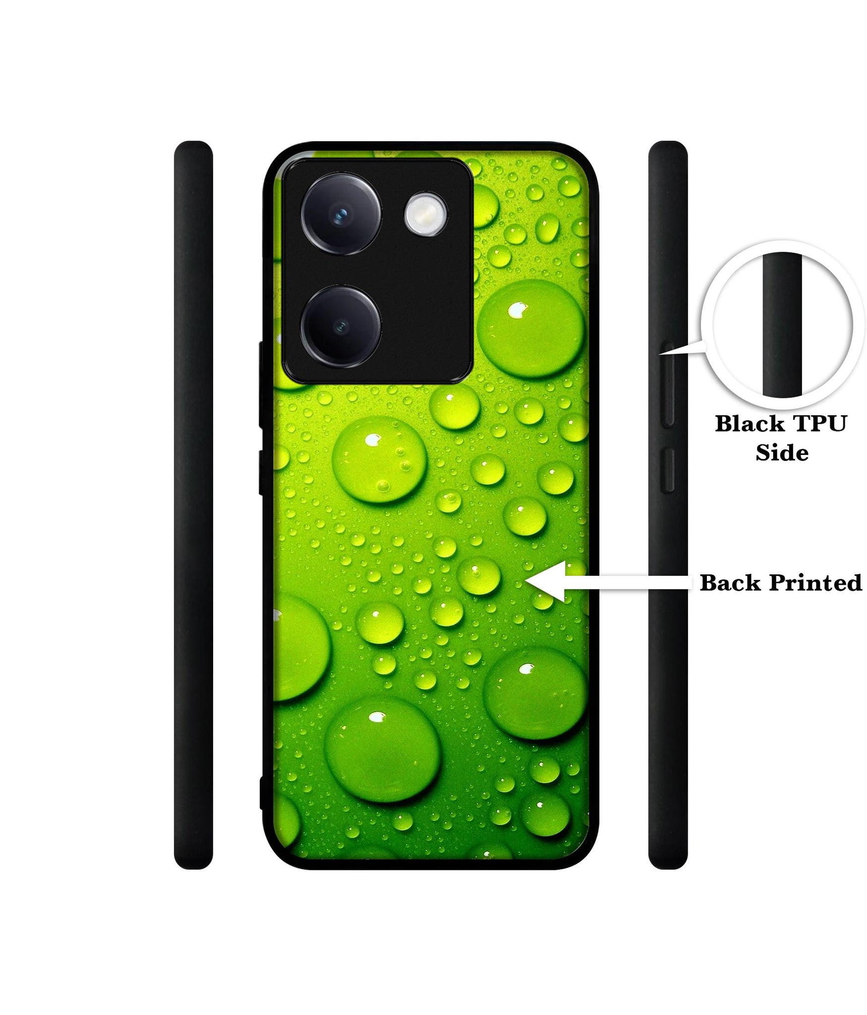 Green Bubbles Design Designer 2D Printed Back Case Cover for Vivo Y200 Pro 5G / Y300 Plus 5G