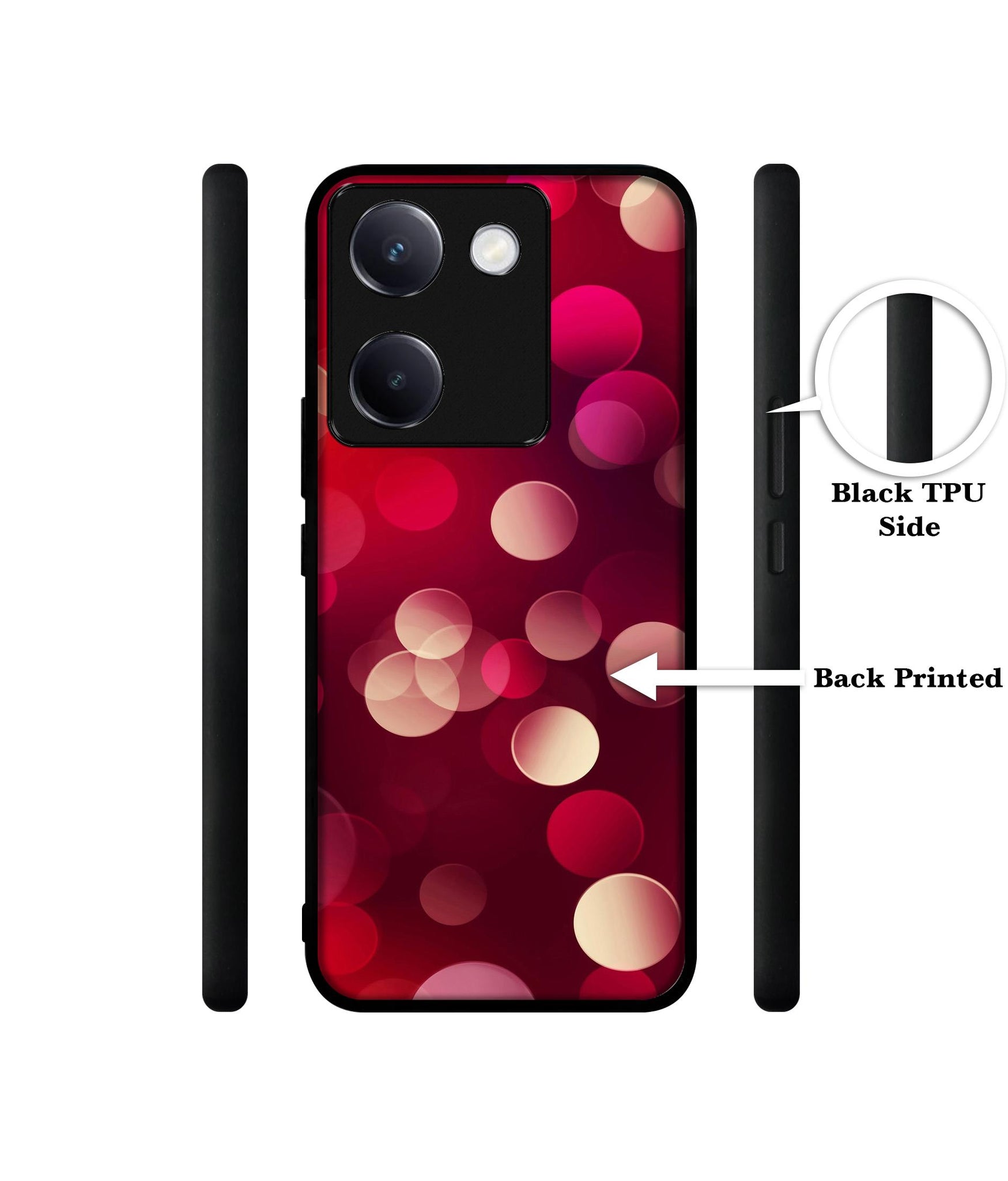 3D Circles Design Designer 2D Printed Back Case Cover for Vivo Y200 Pro 5G / Y300 Plus 5G