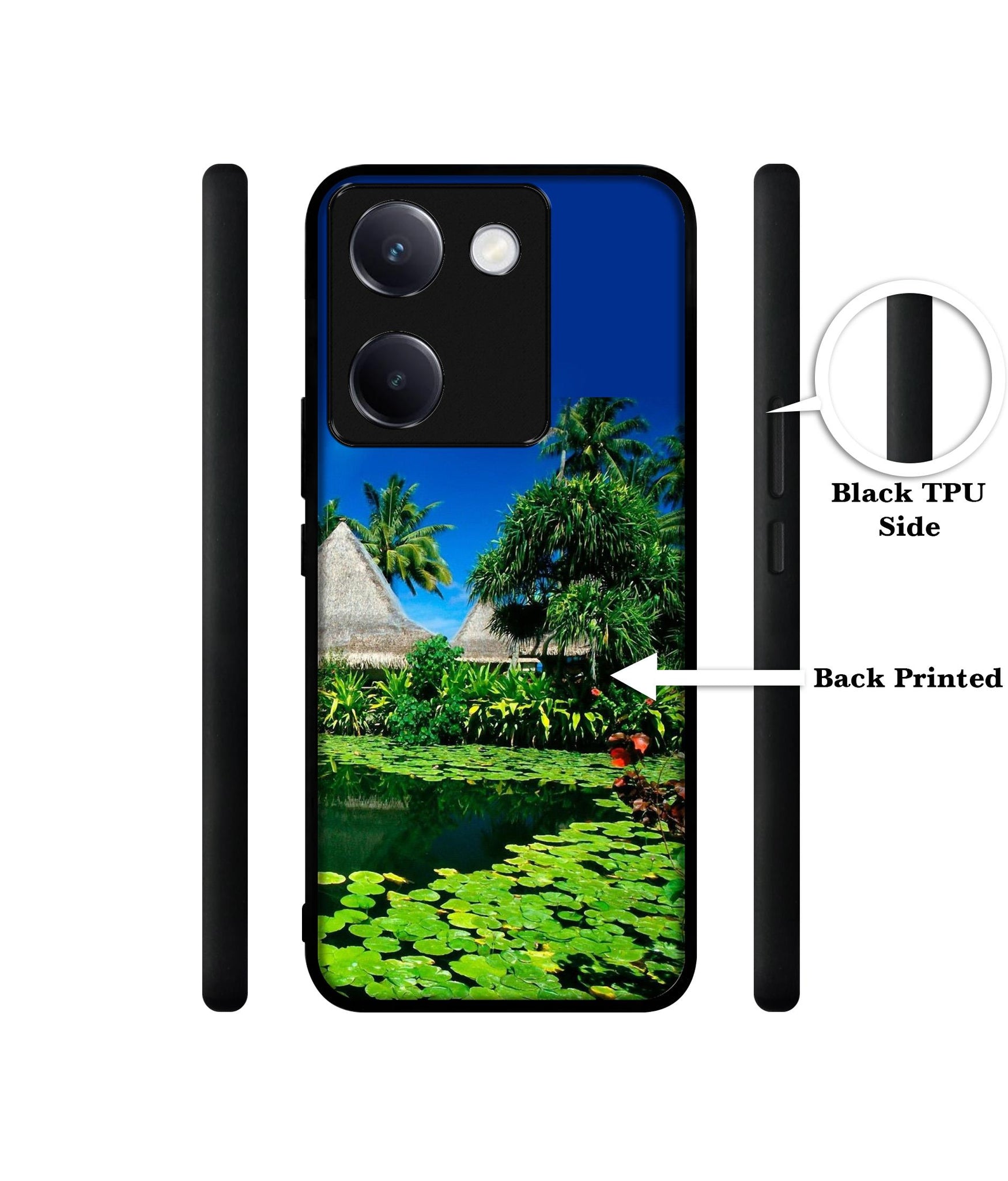 Tropics Water Design Designer 2D Printed Back Case Cover for Vivo Y200 Pro 5G / Y300 Plus 5G