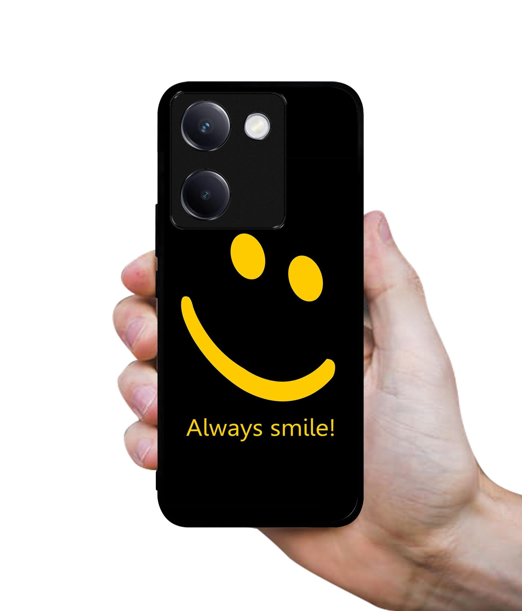Always Smile Quote Design Designer 2D Printed Back Case Cover for Vivo Y200 Pro 5G / Y300 Plus 5G