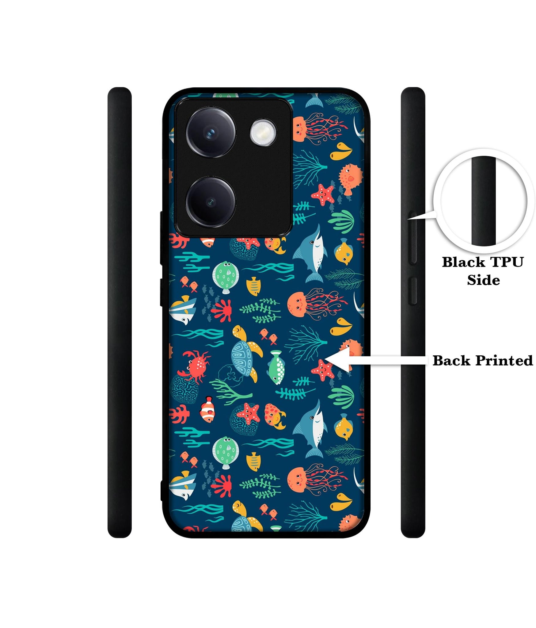 Aquarium Texture Design Designer 2D Printed Back Case Cover for Vivo Y200 Pro 5G / Y300 Plus 5G