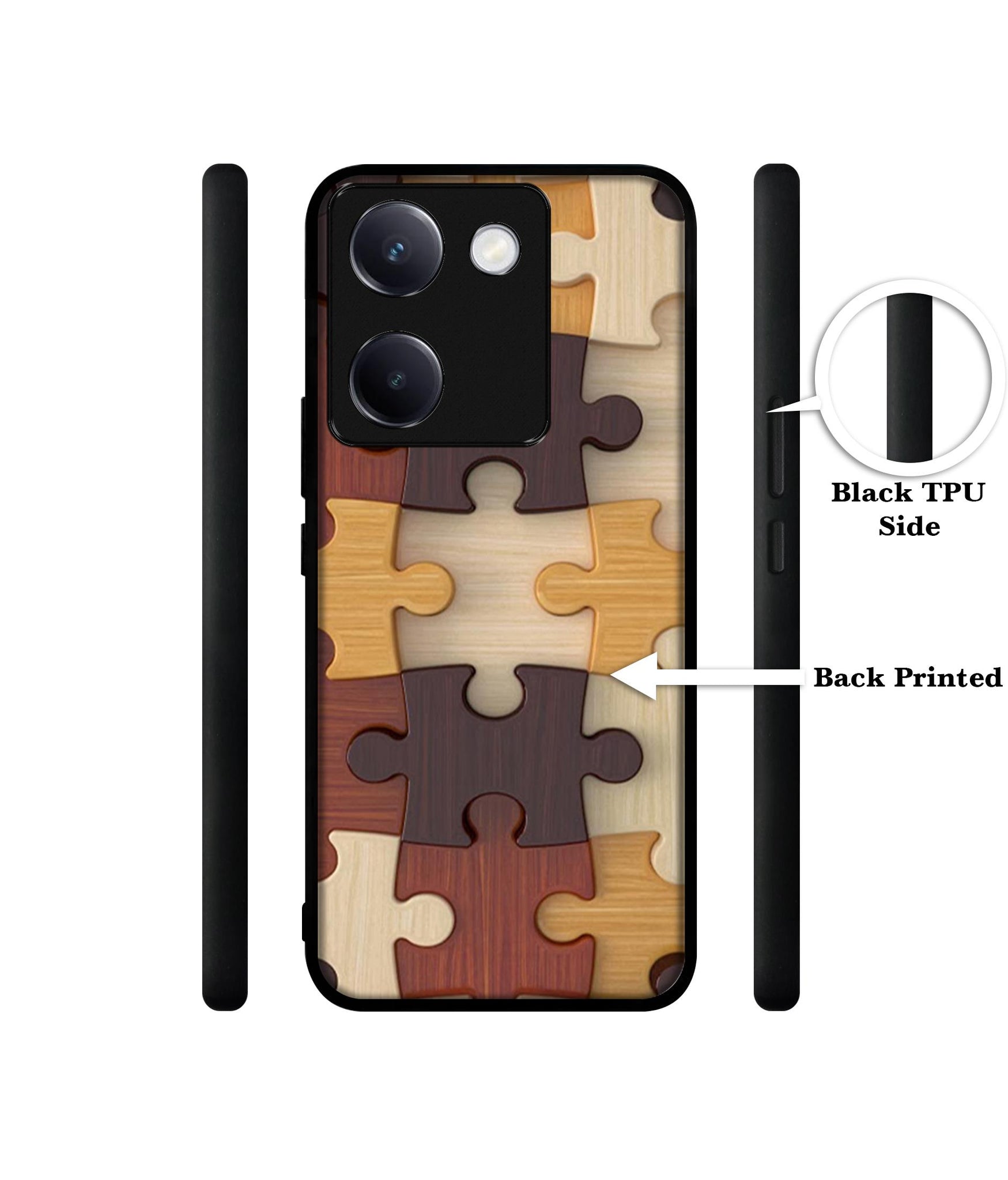 Puzzle Pattern Design Designer 2D Printed Back Case Cover for Vivo Y200 Pro 5G / Y300 Plus 5G