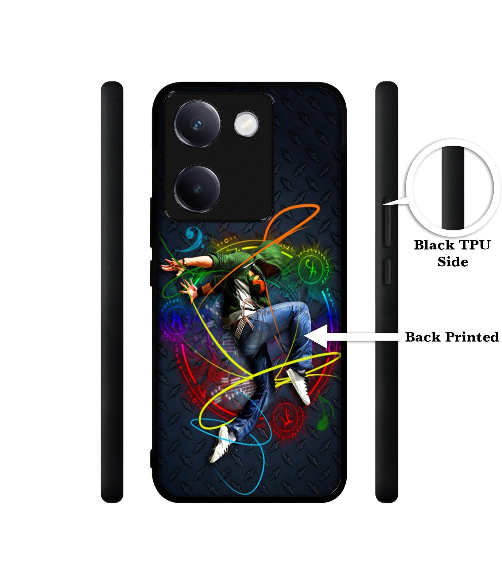 Boy With Music Design Designer 2D Printed Back Case Cover for Vivo Y200 Pro 5G / Y300 Plus 5G
