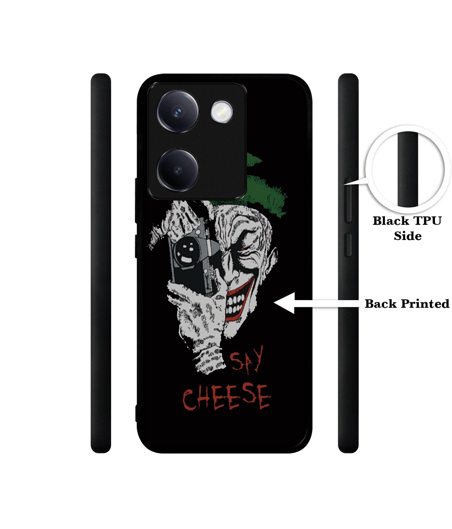 Joker Say Cheese Design Designer 2D Printed Back Case Cover for Vivo Y200 Pro 5G / Y300 Plus 5G