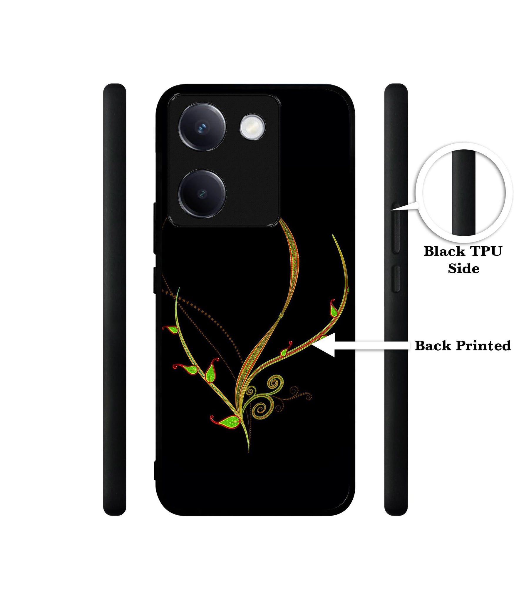 Yellow Pattern Design Designer 2D Printed Back Case Cover for Vivo Y200 Pro 5G / Y300 Plus 5G