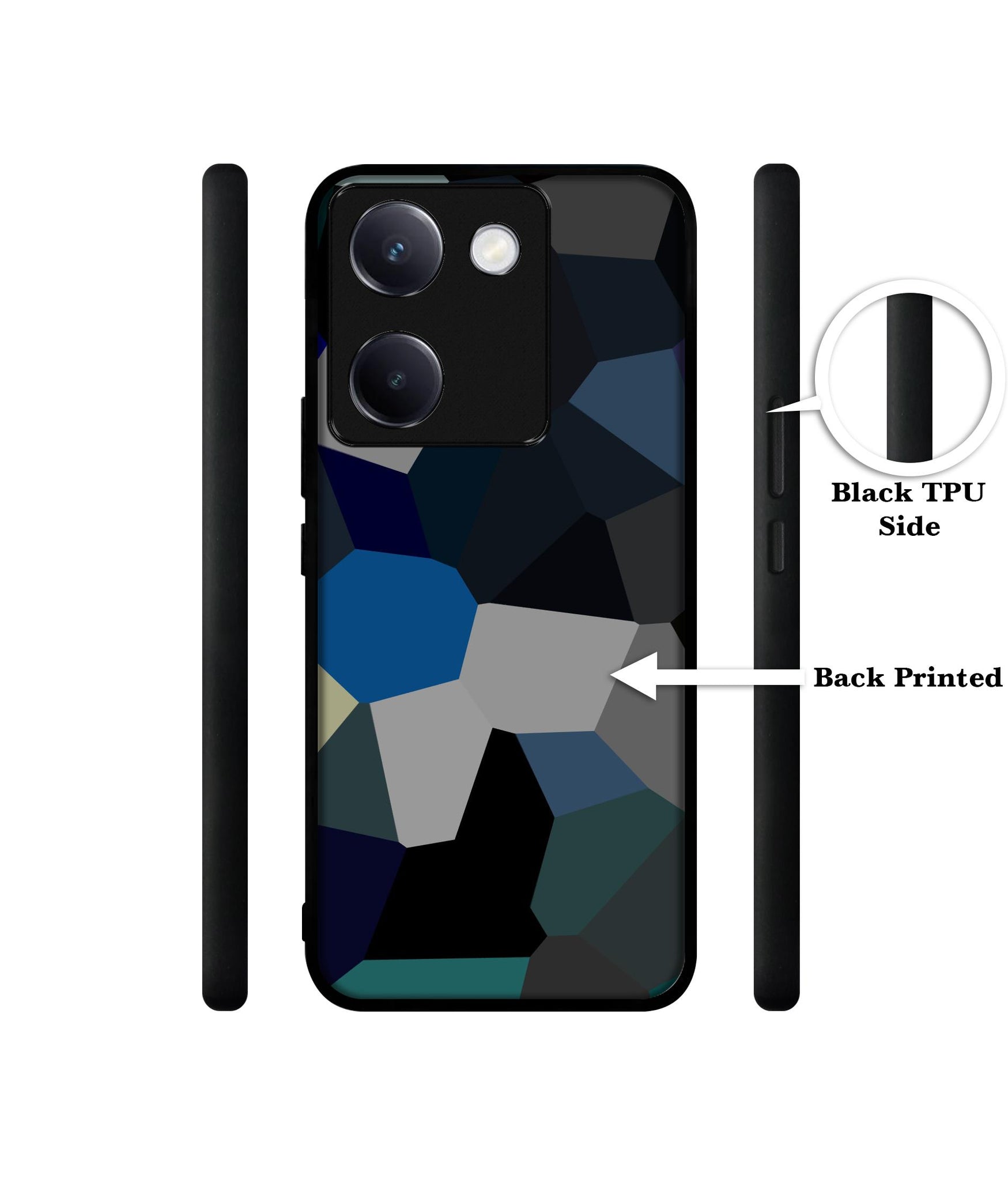 Mathematical Shape Design Designer 2D Printed Back Case Cover for Vivo Y200 Pro 5G / Y300 Plus 5G