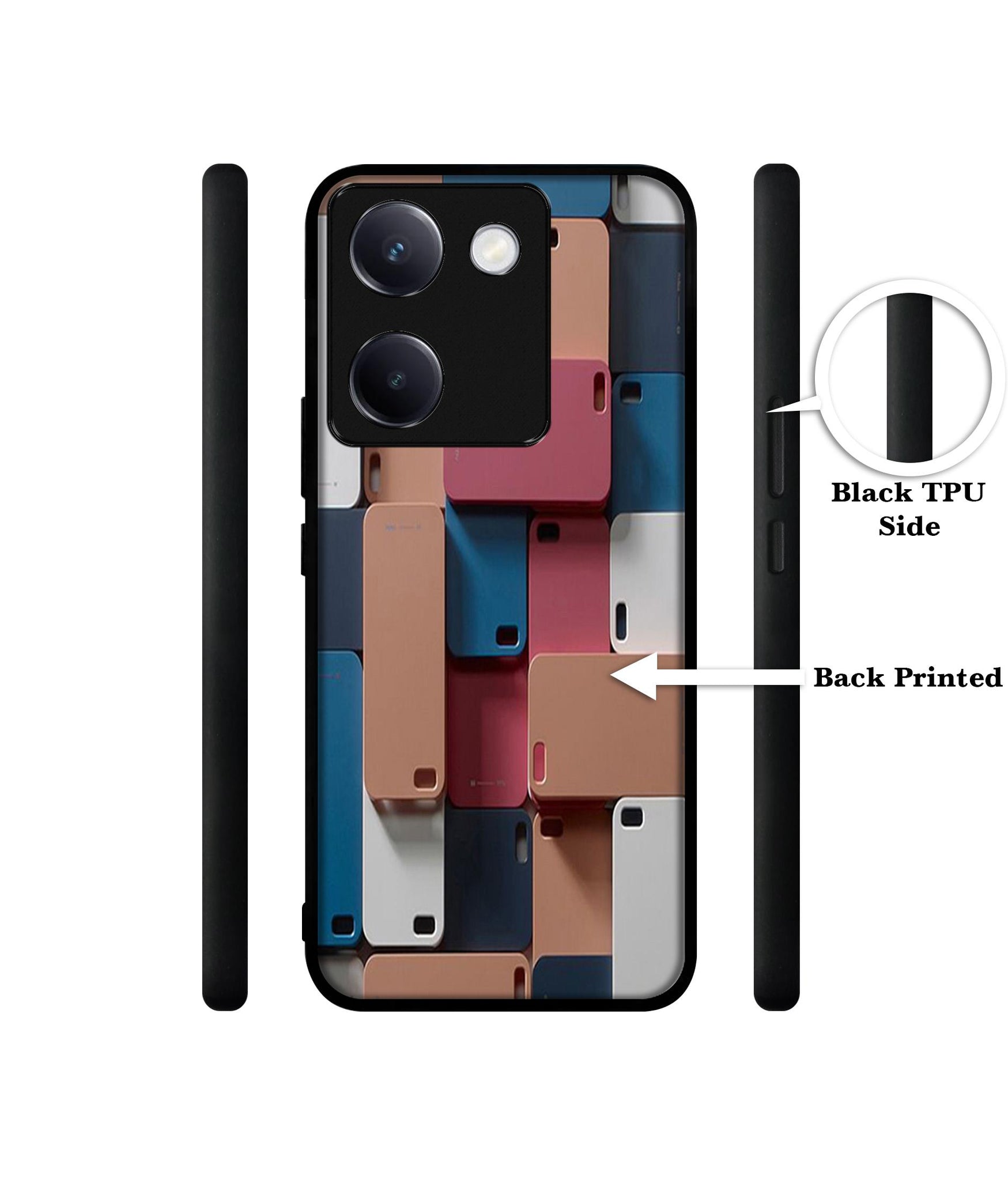 Mobile Cover Design Designer 2D Printed Back Case Cover for Vivo Y200 Pro 5G / Y300 Plus 5G