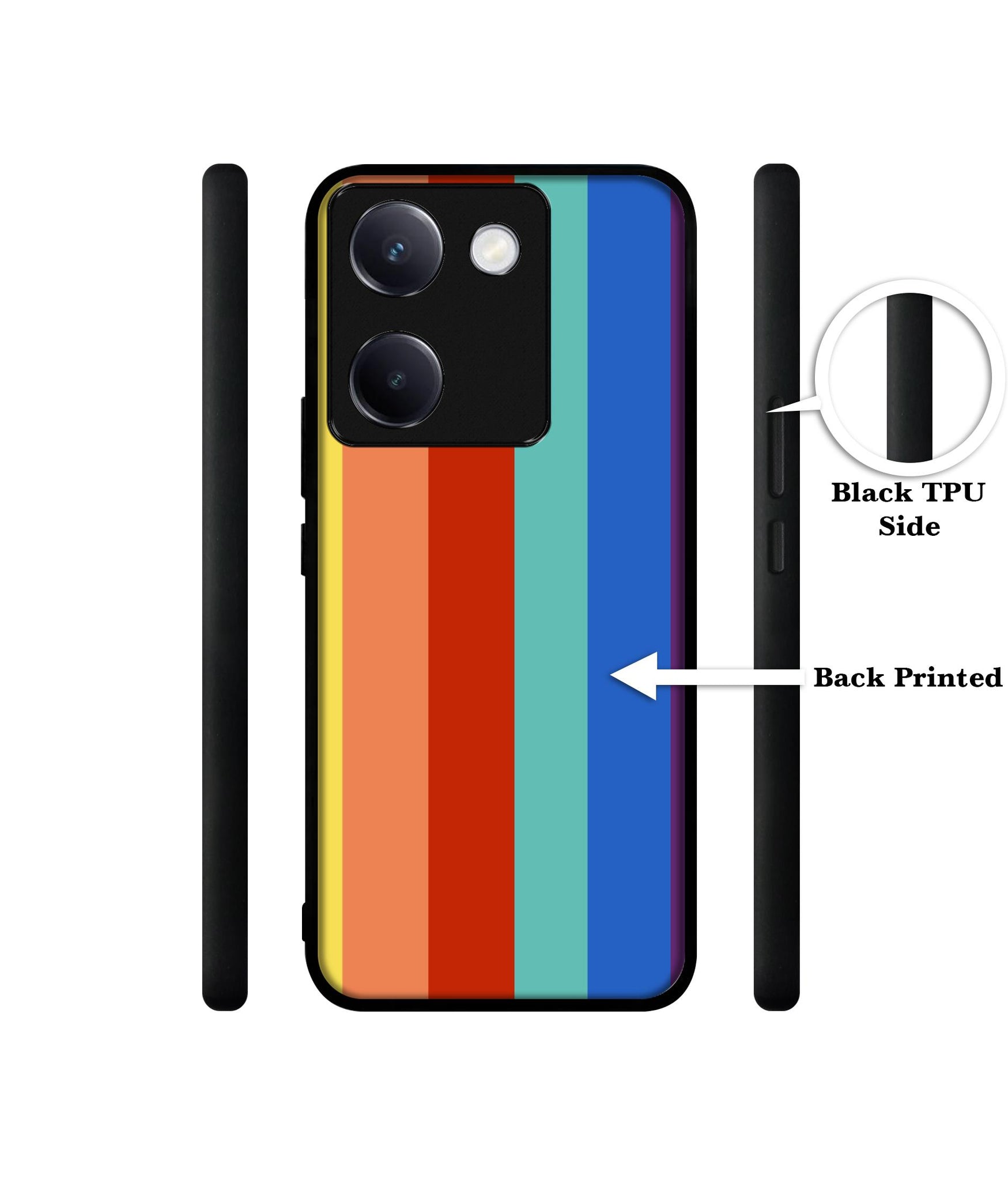 Rainbow Colors Design Designer 2D Printed Back Case Cover for Vivo Y200 Pro 5G / Y300 Plus 5G