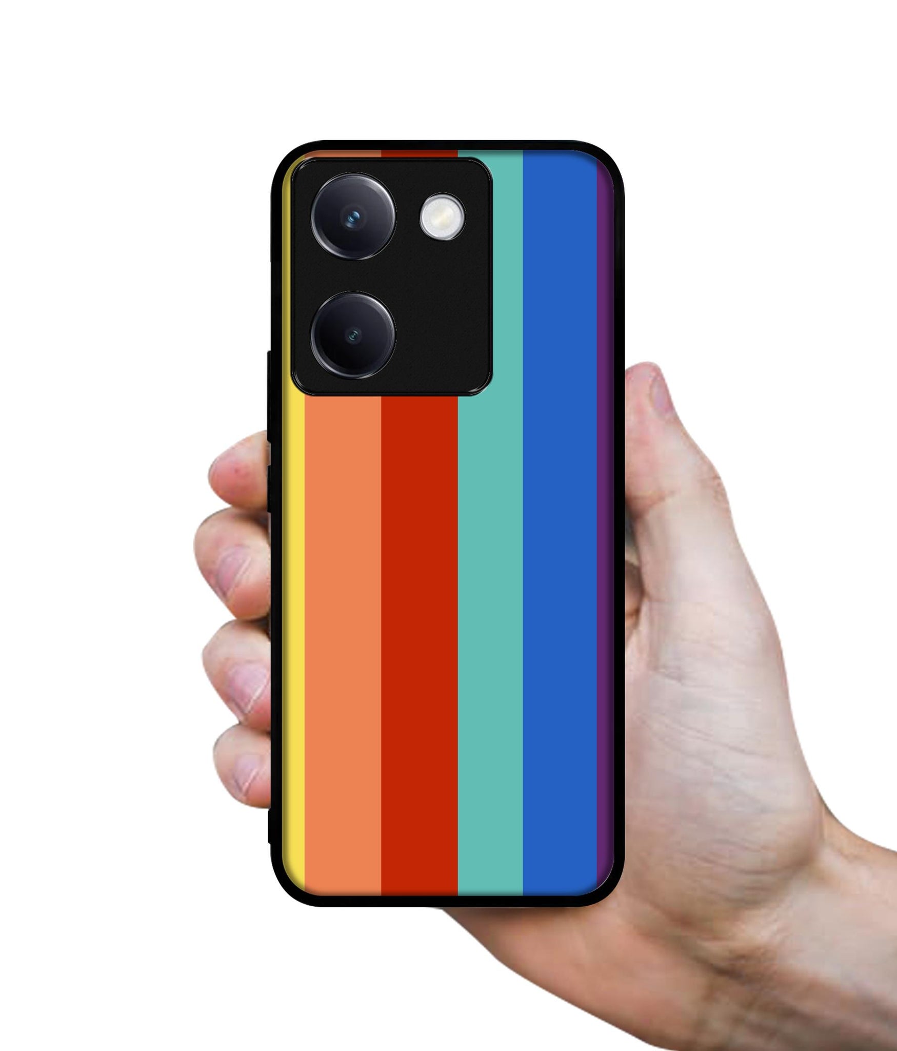 Rainbow Colors Design Designer 2D Printed Back Case Cover for Vivo Y200 Pro 5G / Y300 Plus 5G