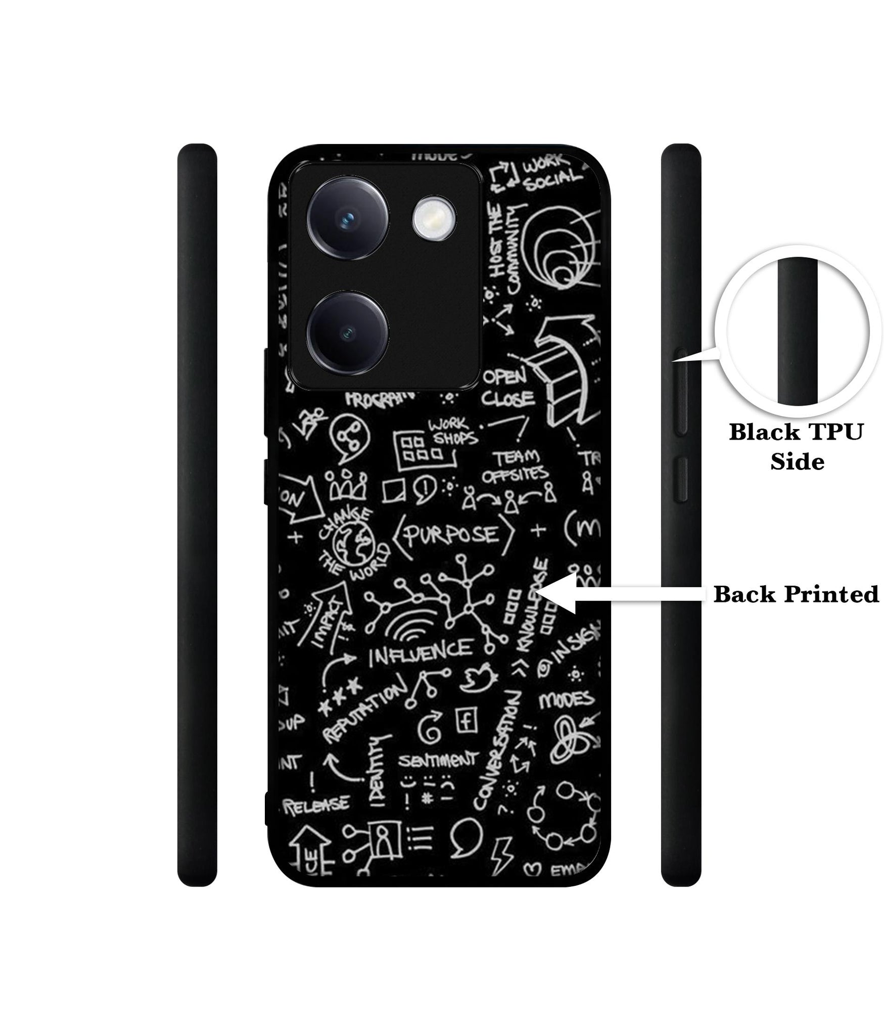 Formulas Design Designer 2D Printed Back Case Cover for Vivo Y200 Pro 5G / Y300 Plus 5G