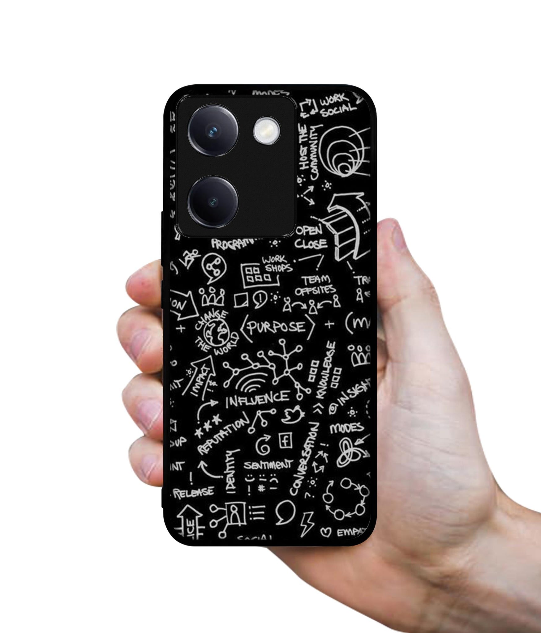 Formulas Design Designer 2D Printed Back Case Cover for Vivo Y200 Pro 5G / Y300 Plus 5G