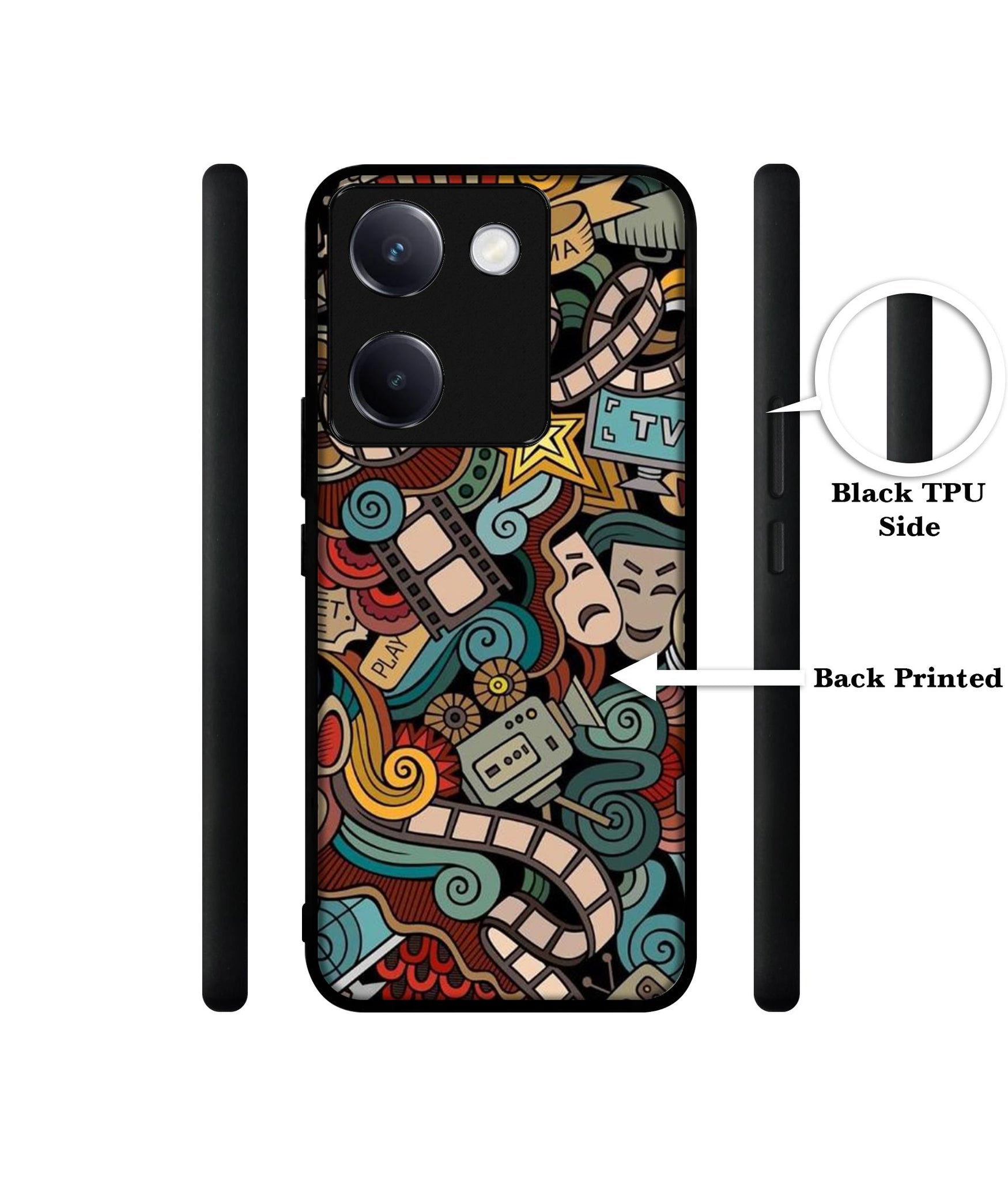Movies Design Designer 2D Printed Back Case Cover for Vivo Y200 Pro 5G / Y300 Plus 5G