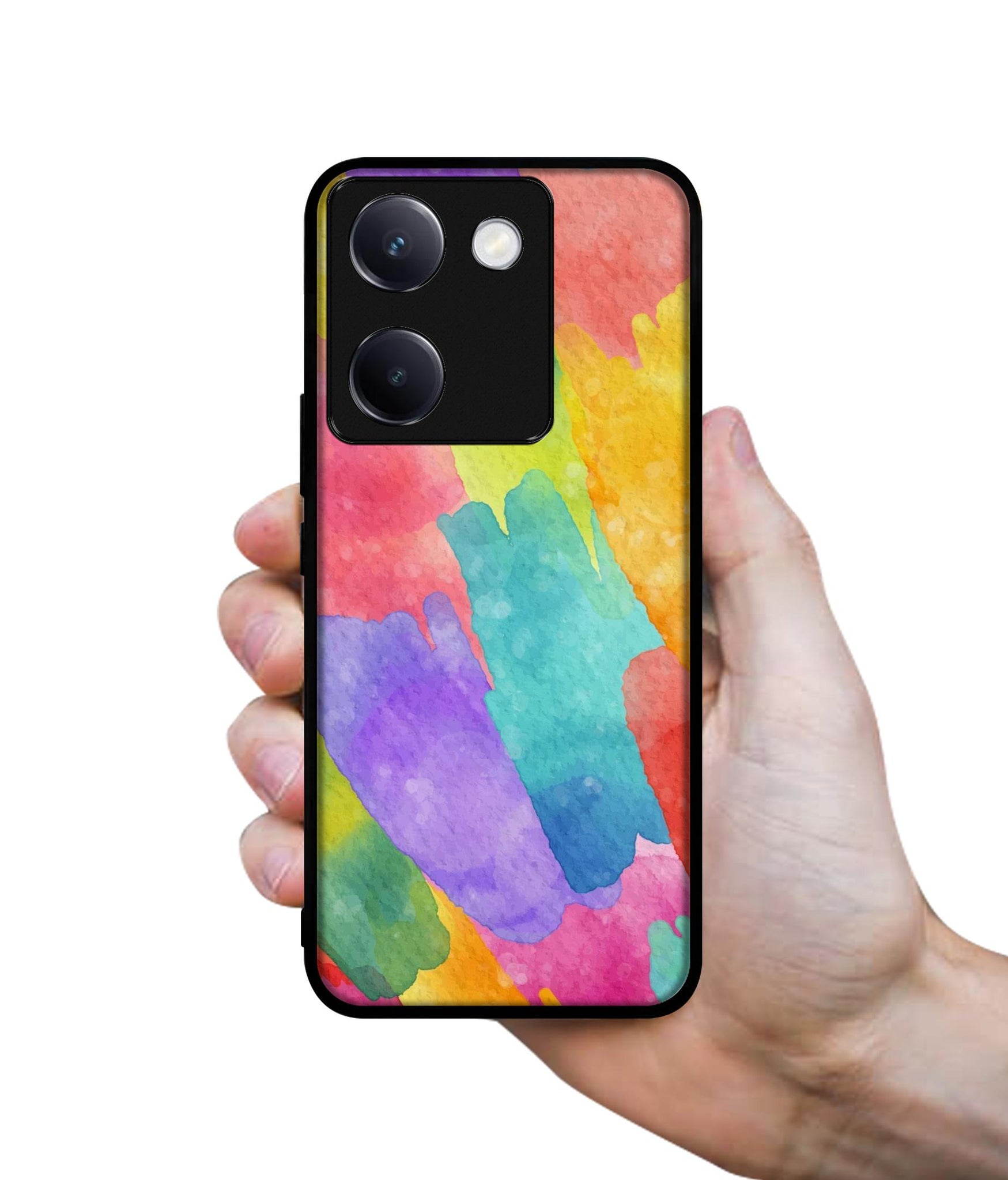 Water Paint Colorful Abstract Design Designer 2D Printed Back Case Cover for Vivo Y200 Pro 5G / Y300 Plus 5G