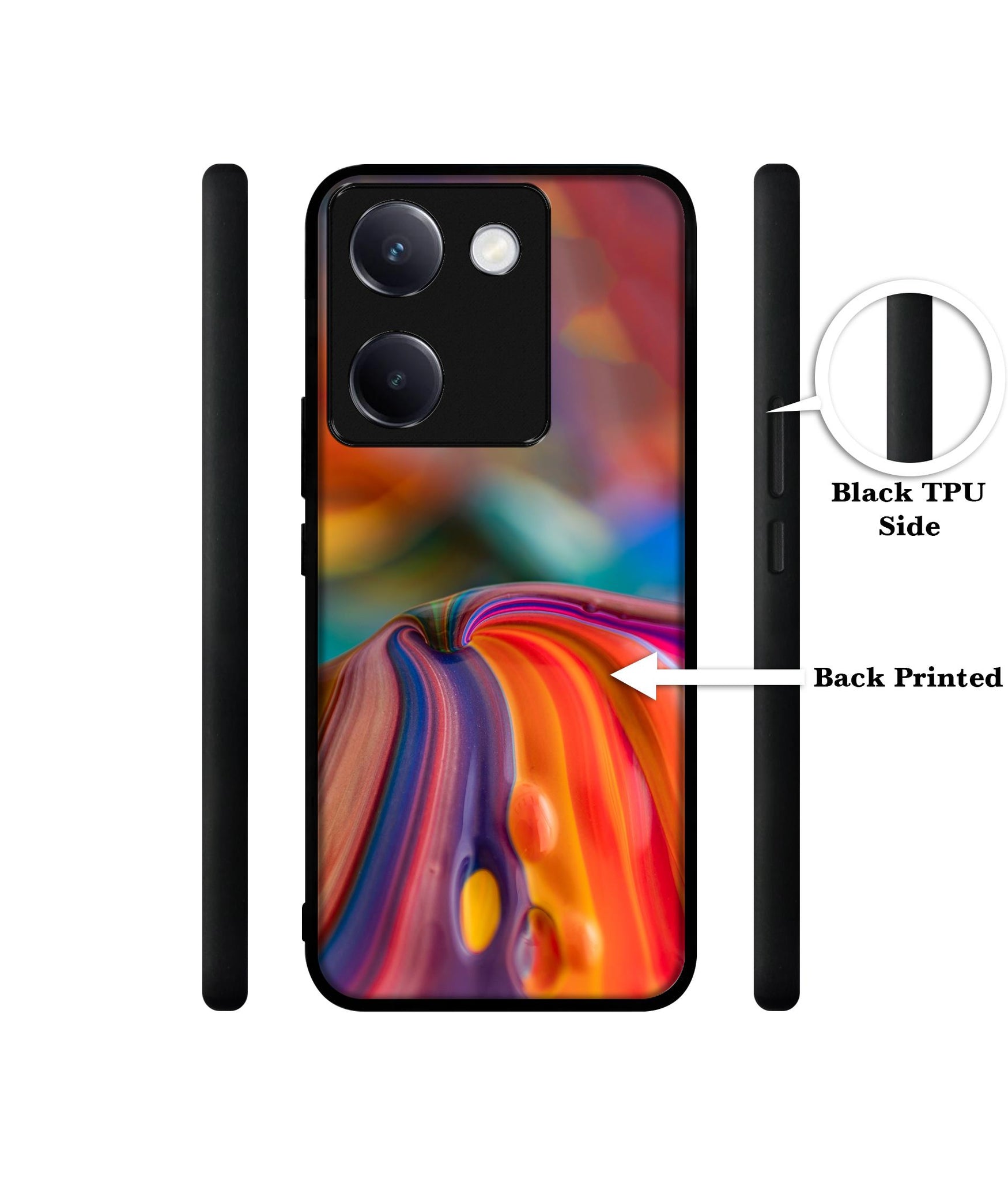 Rainbow Colors Designer 2D Printed Back Case Cover for Vivo Y200 Pro 5G / Y300 Plus 5G