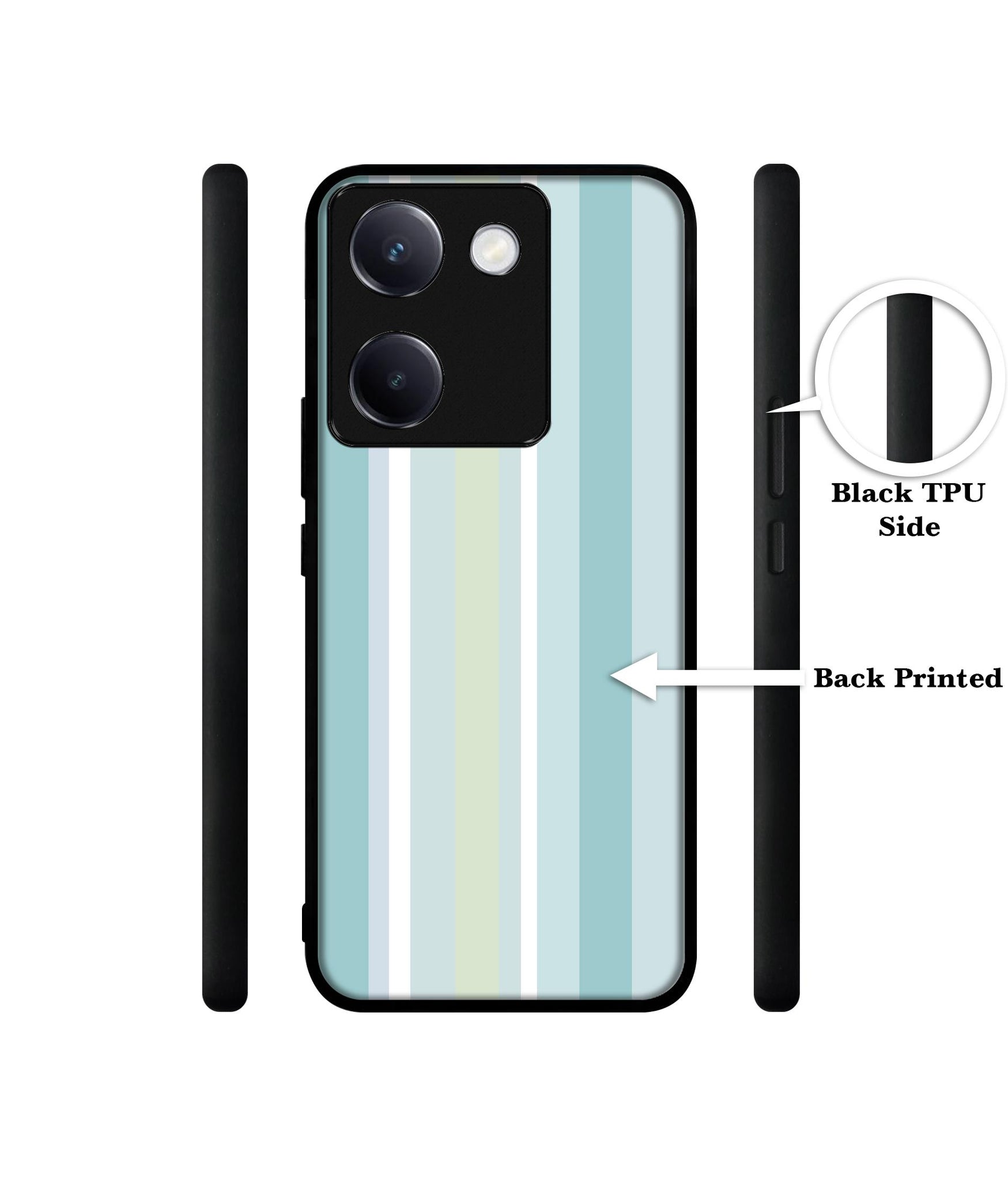 Light Green Stripes Design Designer 2D Printed Back Case Cover for Vivo Y200 Pro 5G / Y300 Plus 5G