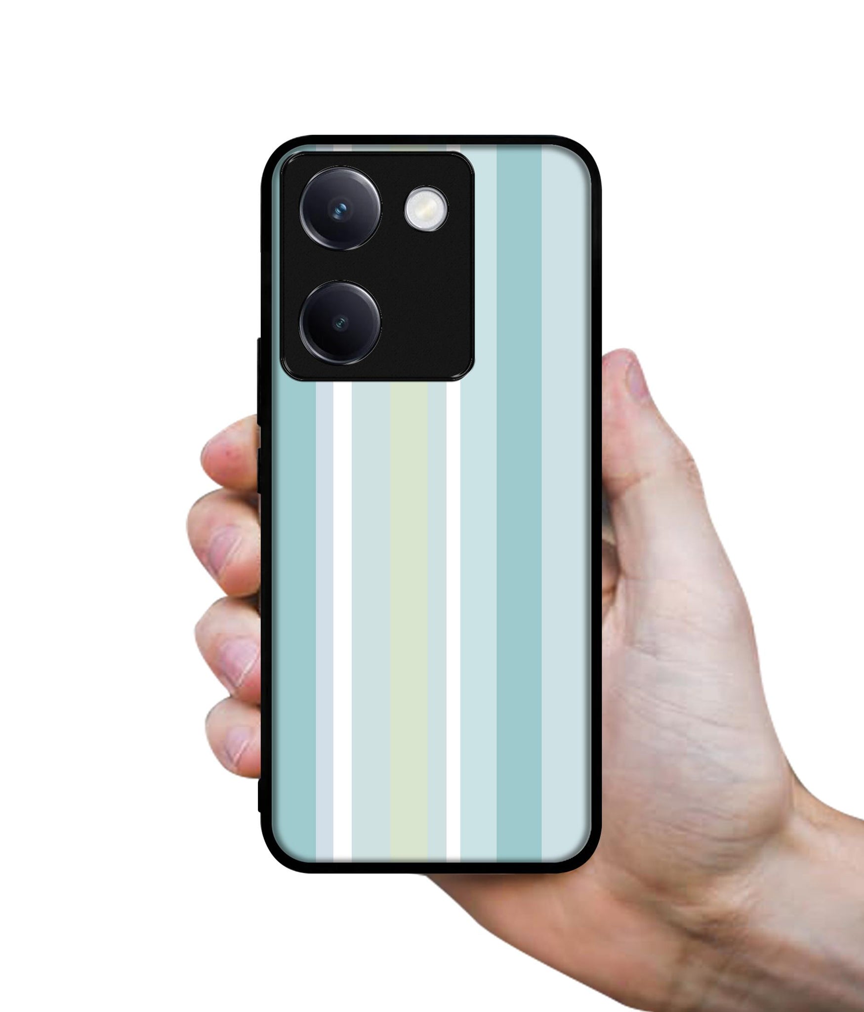 Light Green Stripes Design Designer 2D Printed Back Case Cover for Vivo Y200 Pro 5G / Y300 Plus 5G