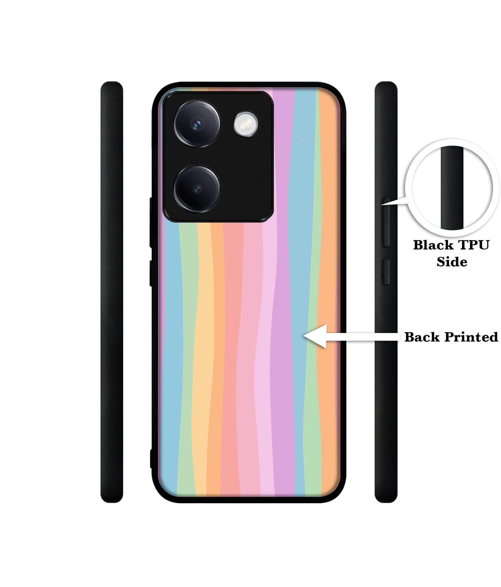 Cool Rainbow Design Designer 2D Printed Back Case Cover for Vivo Y200 Pro 5G / Y300 Plus 5G