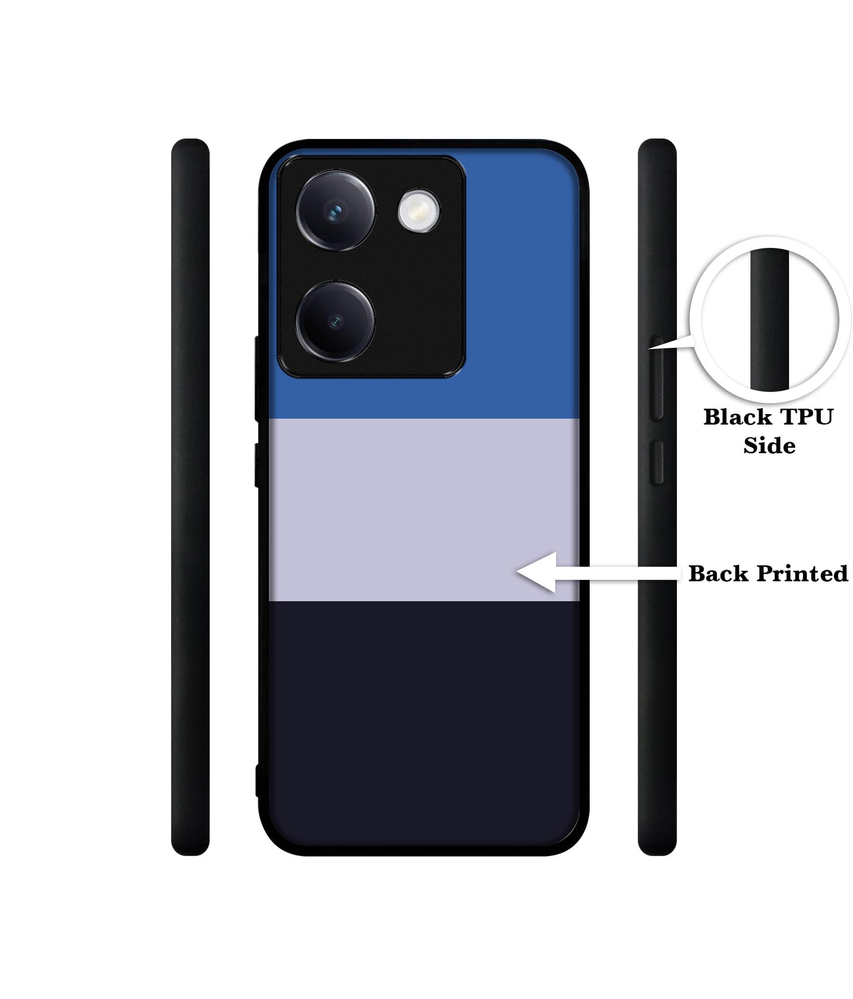 Three Color Stripes Design Designer 2D Printed Back Case Cover for Vivo Y200 Pro 5G / Y300 Plus 5G