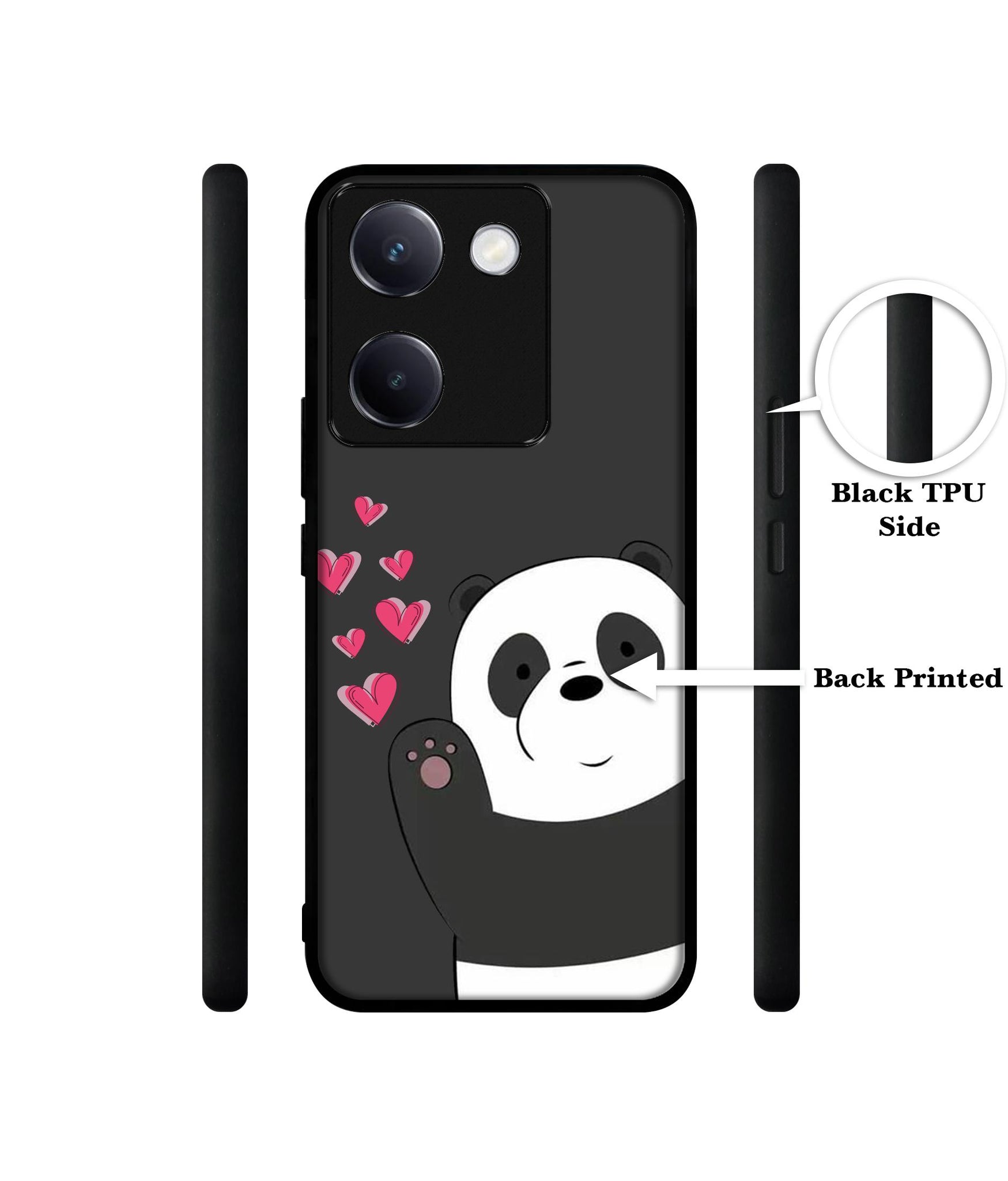 Love Panda Design Designer 2D Printed Back Case Cover for Vivo Y200 Pro 5G / Y300 Plus 5G