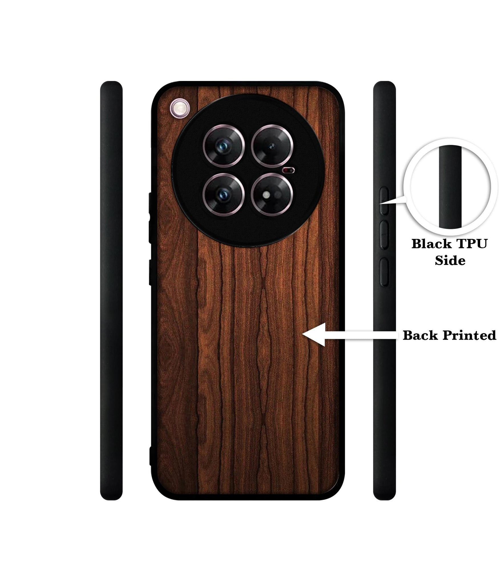 Brown Wooden Texture Design Designer 2D Printed Back Case Cover for Infinix Zero 40 5G