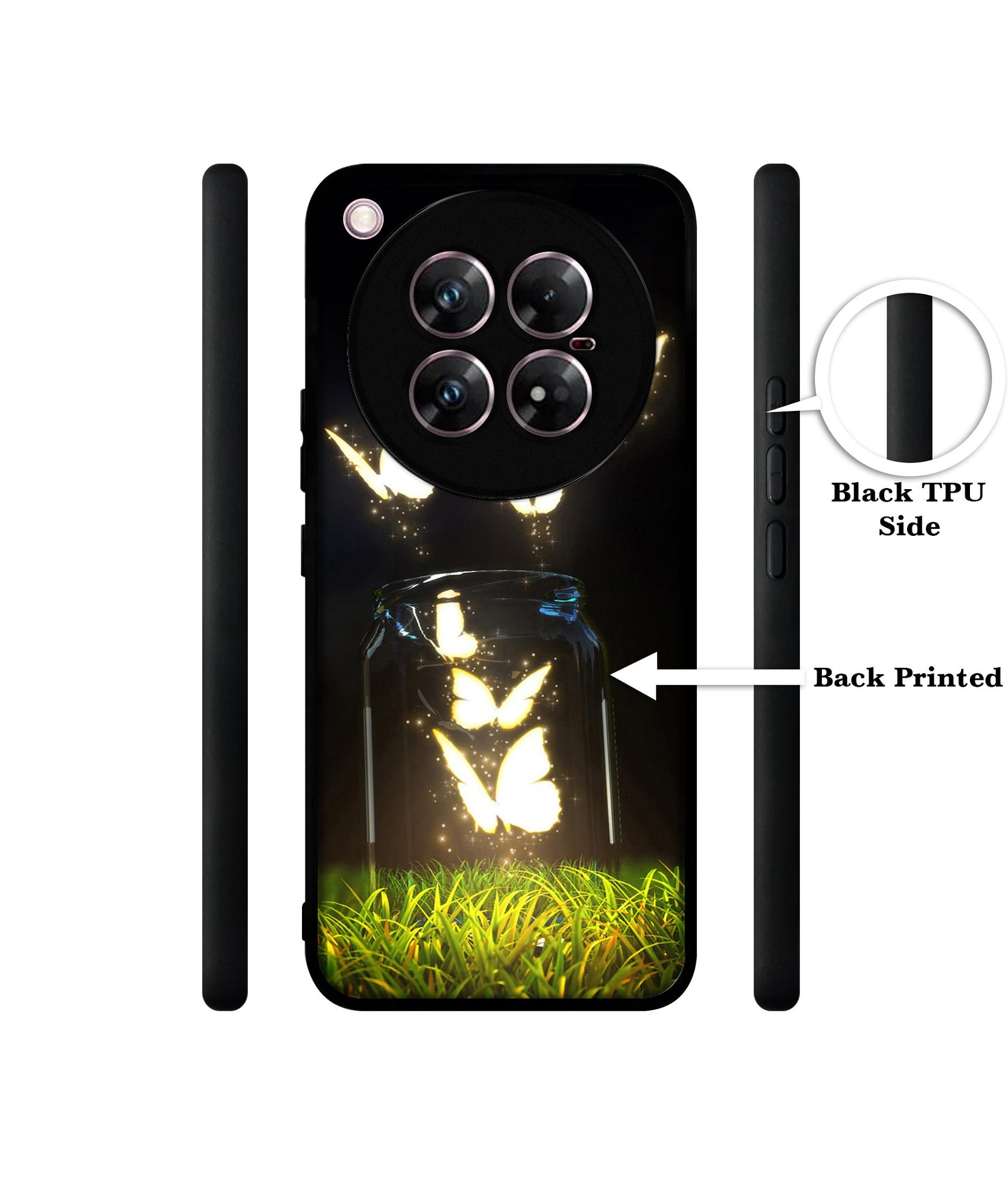 Butterfly Design Designer 2D Printed Back Case Cover for Infinix Zero 40 5G