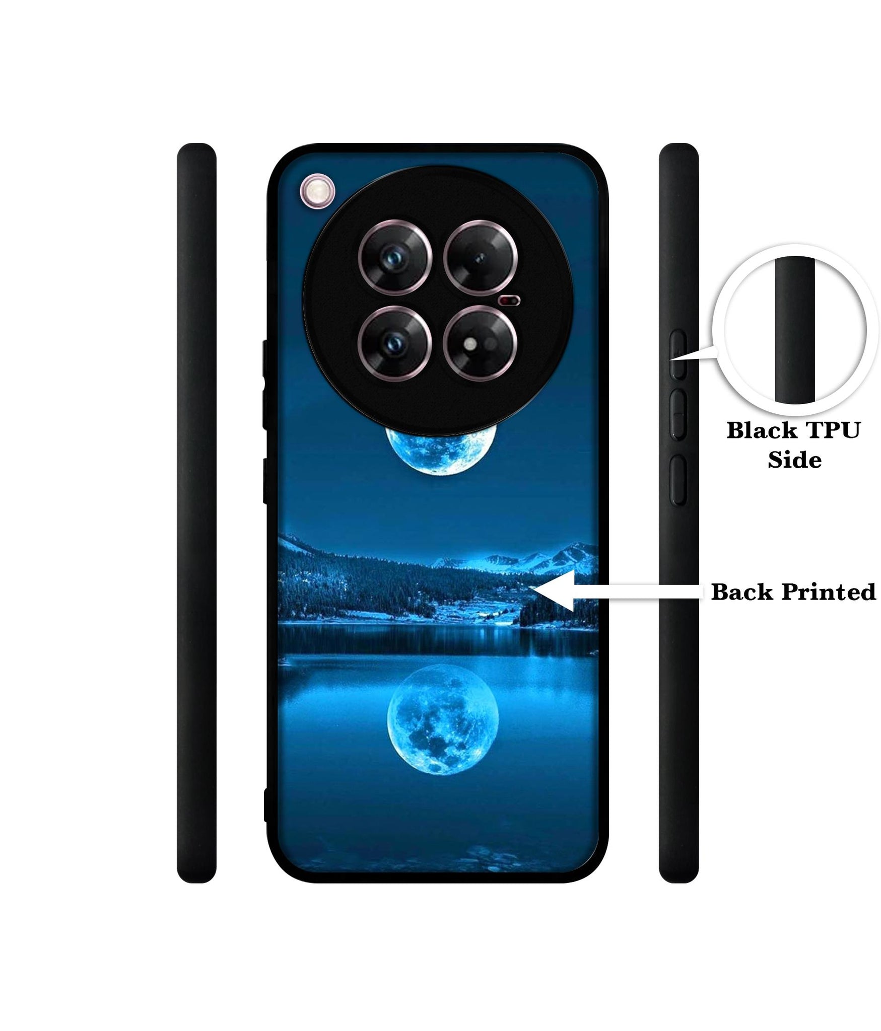 Awesome Moon Design Designer 2D Printed Back Case Cover for Infinix Zero 40 5G