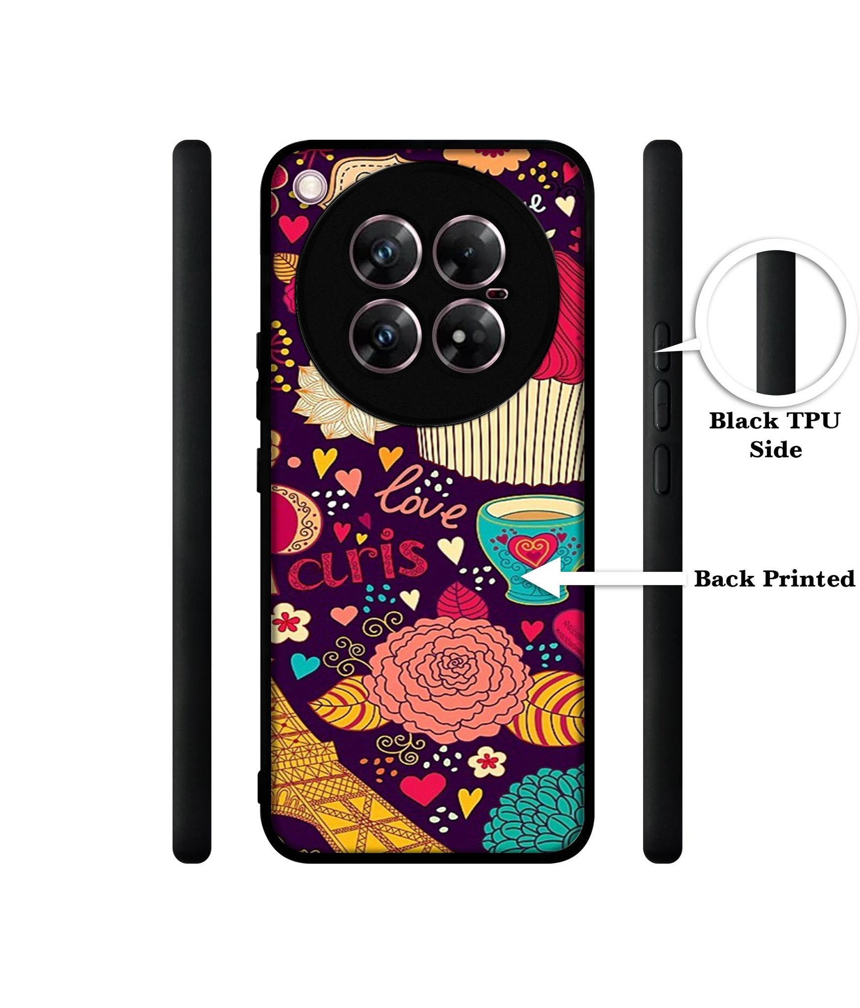 Paris Flower Love Design Designer 2D Printed Back Case Cover for Infinix Zero 40 5G