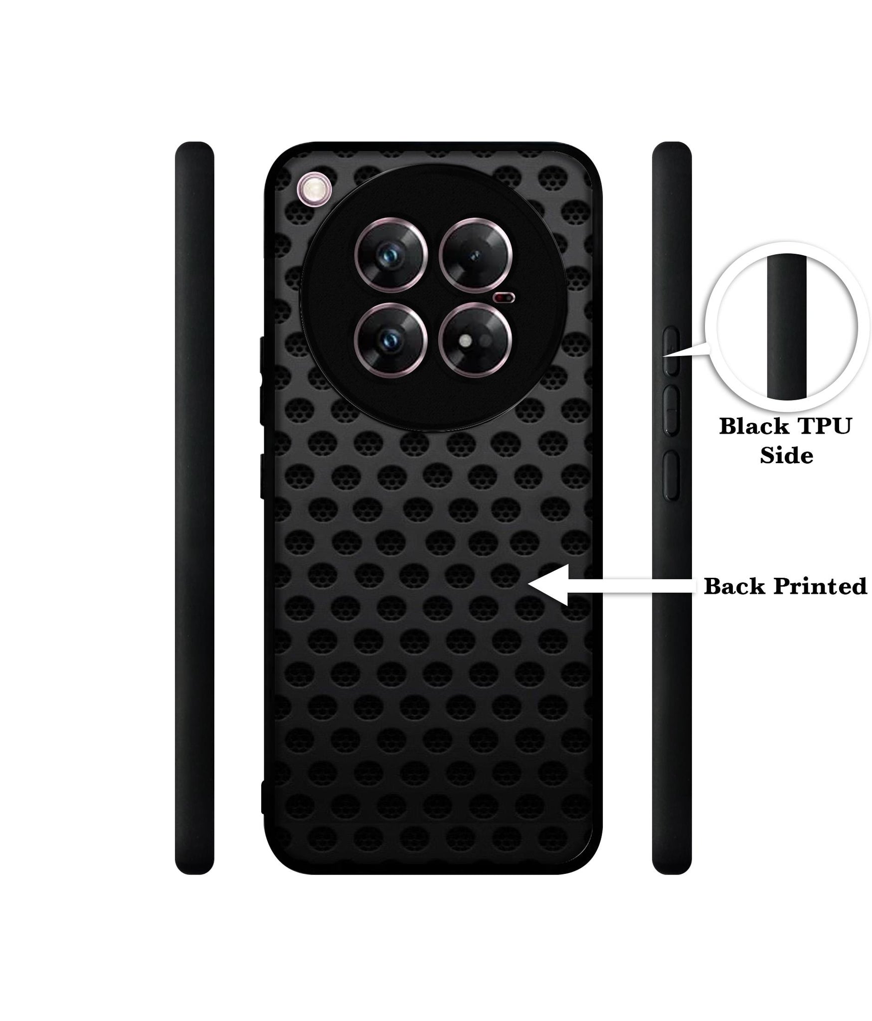 Black Circle Design Designer 2D Printed Back Case Cover for Infinix Zero 40 5G