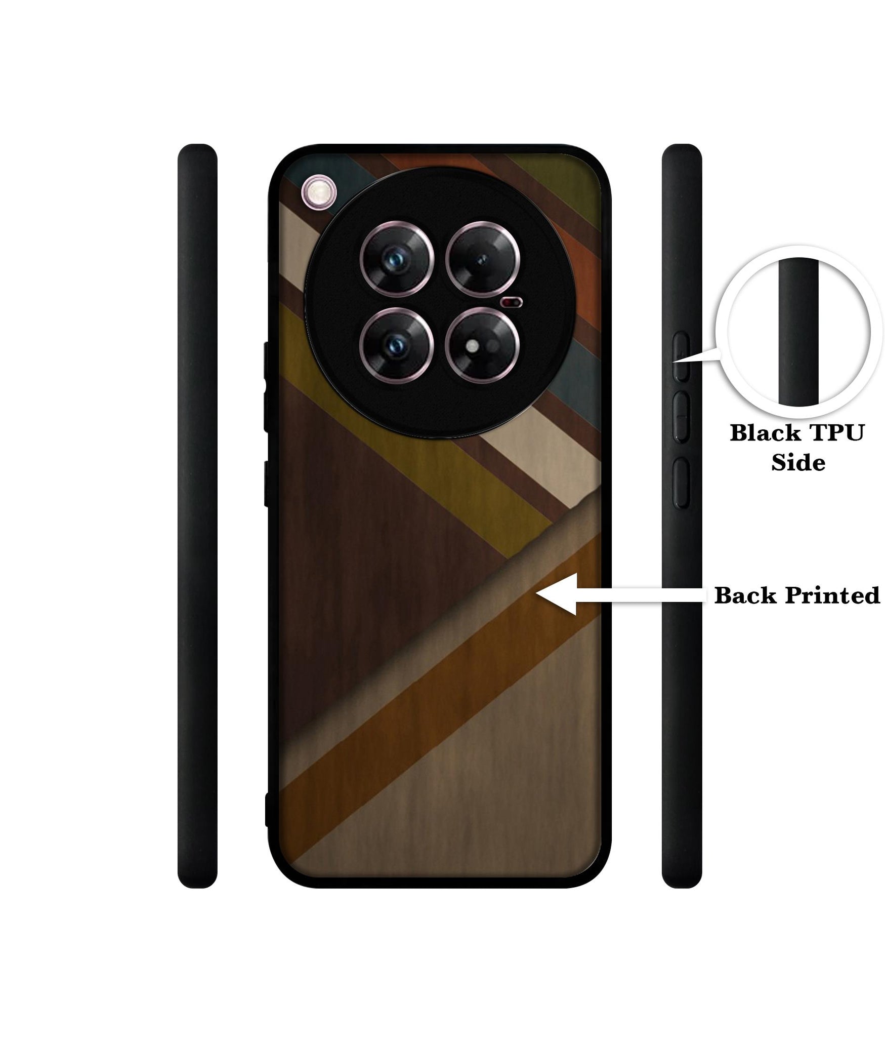 Colorful Wooden Pattern Design Designer 2D Printed Back Case Cover for Infinix Zero 40 5G