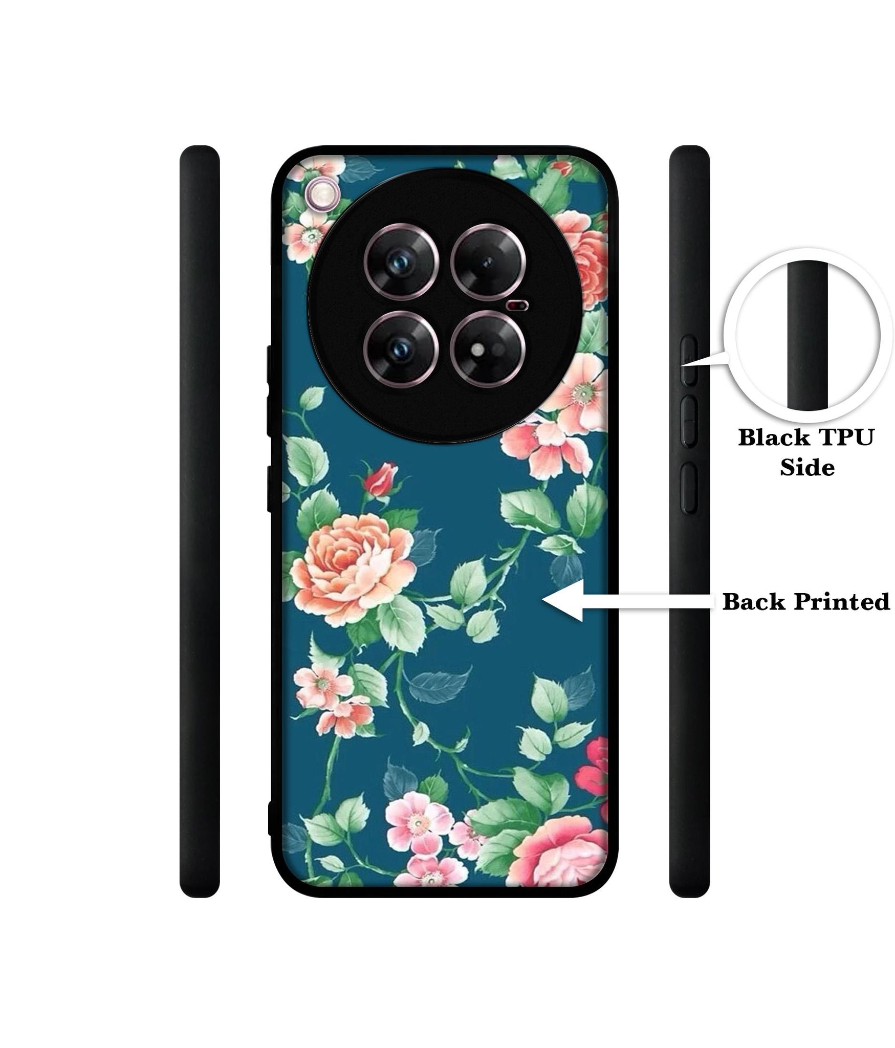Vintage Floral Design Designer 2D Printed Back Case Cover for Infinix Zero 40 5G