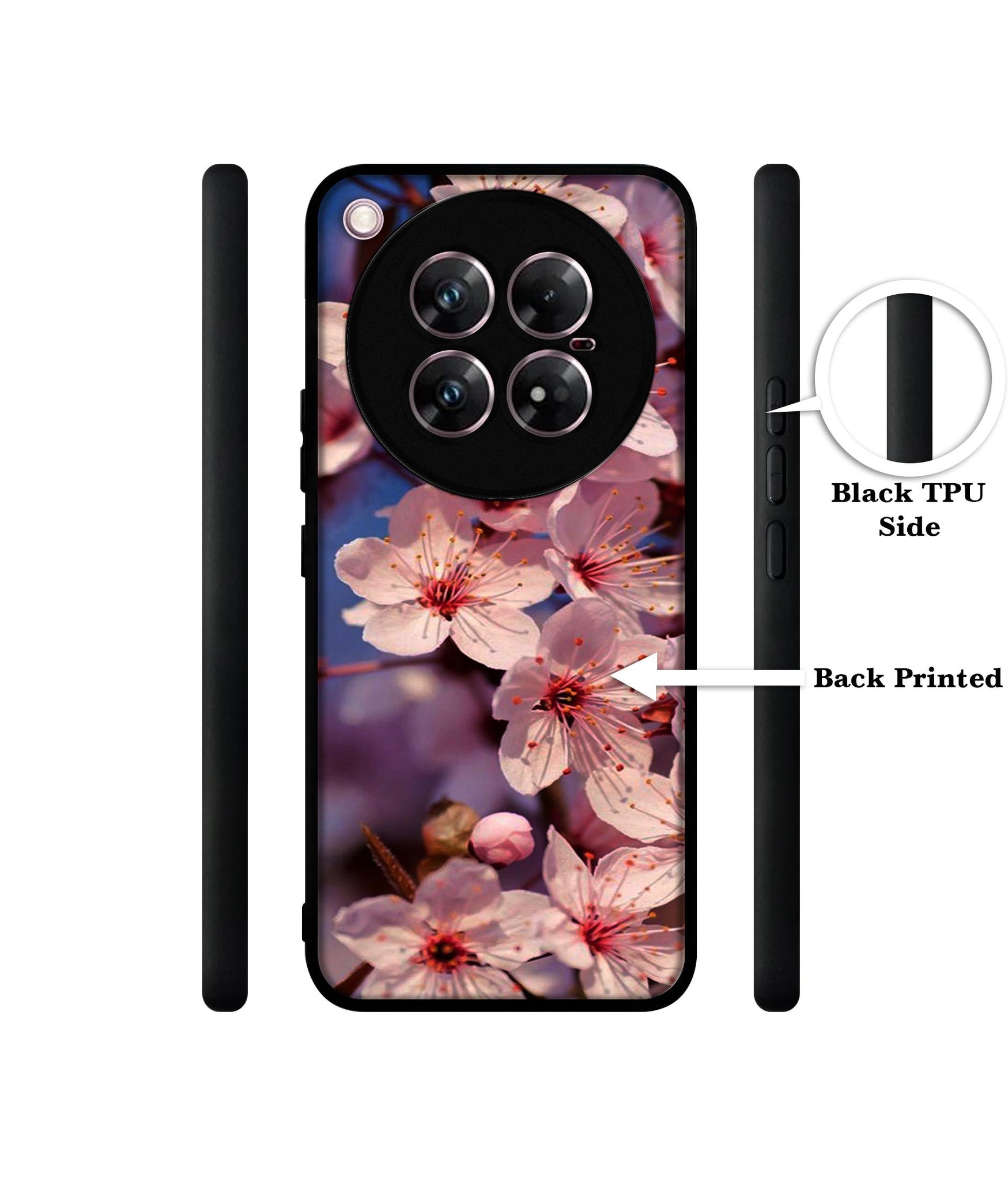 Pink Flowers Pattern Design Designer 2D Printed Back Case Cover for Infinix Zero 40 5G