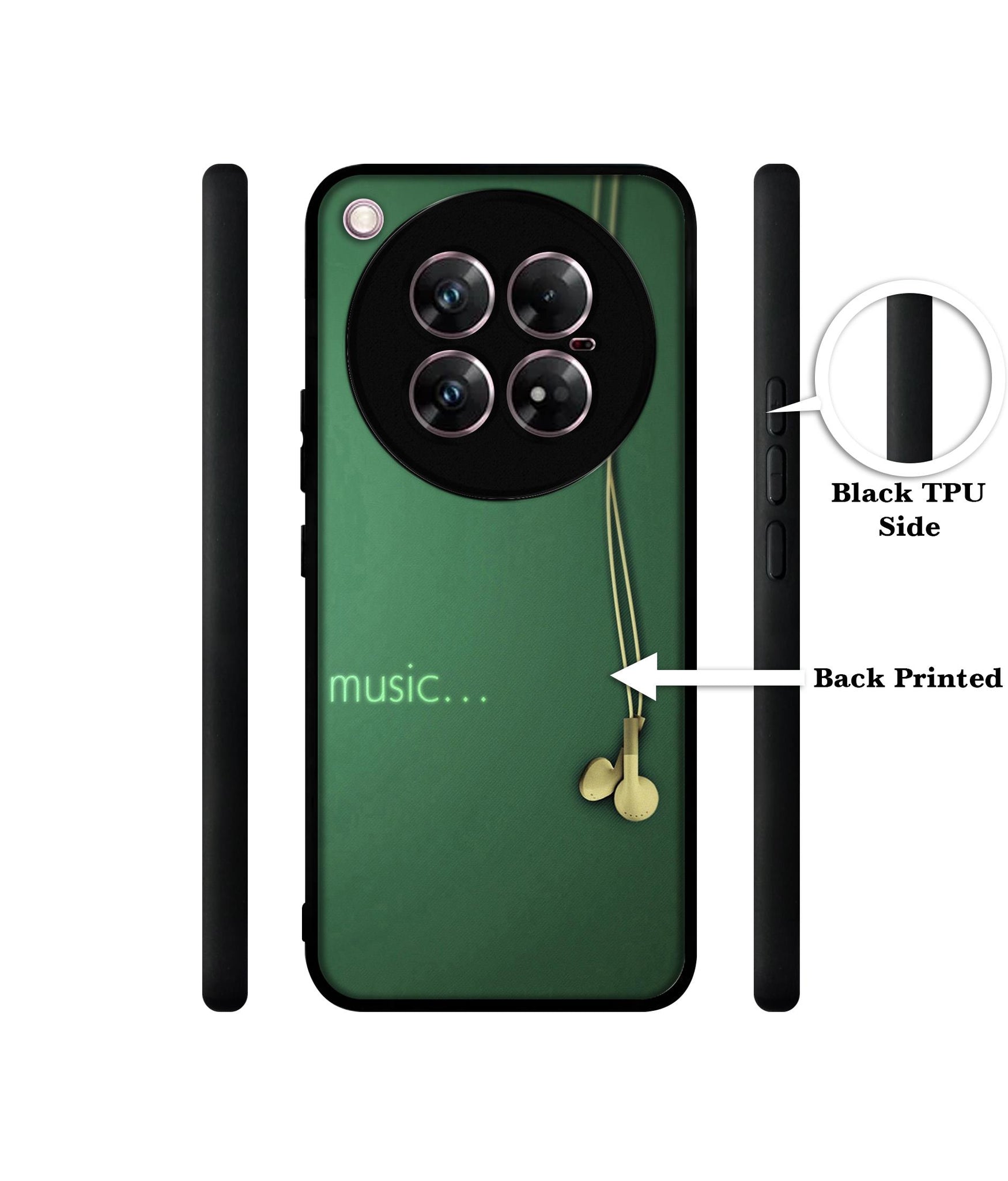 Headphone Music Design Designer 2D Printed Back Case Cover for Infinix Zero 40 5G