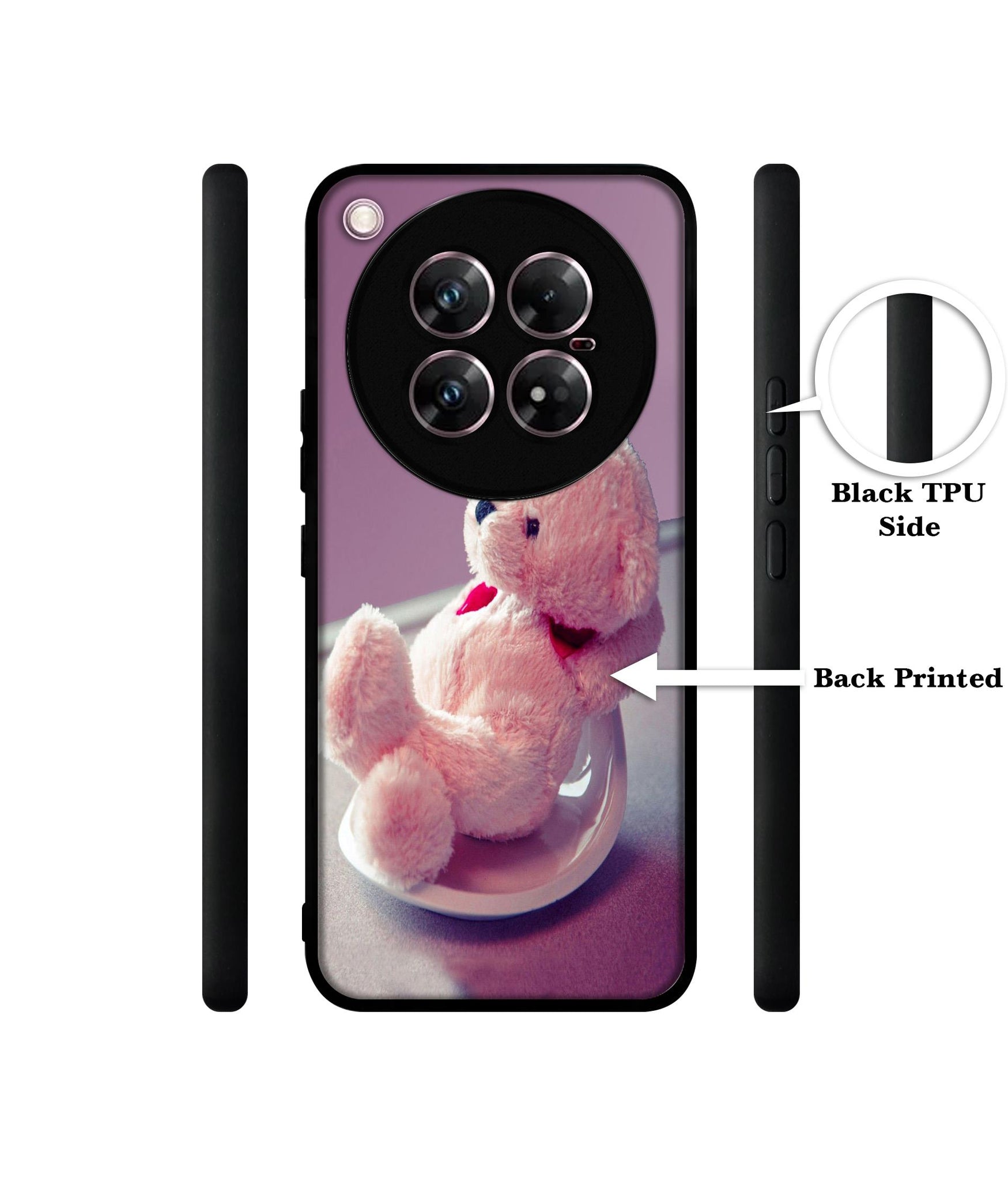Cute Teddy Bear Design Designer 2D Printed Back Case Cover for Infinix Zero 40 5G