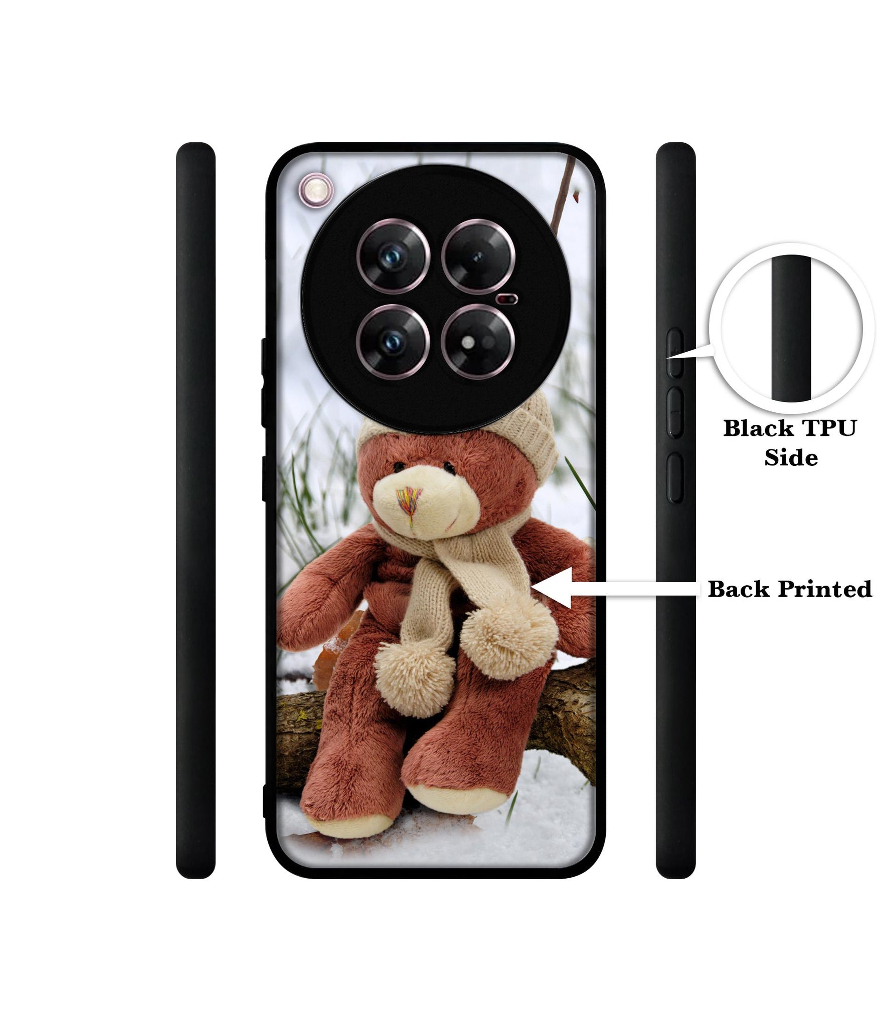 Woolen Bear Design Designer 2D Printed Back Case Cover for Infinix Zero 40 5G