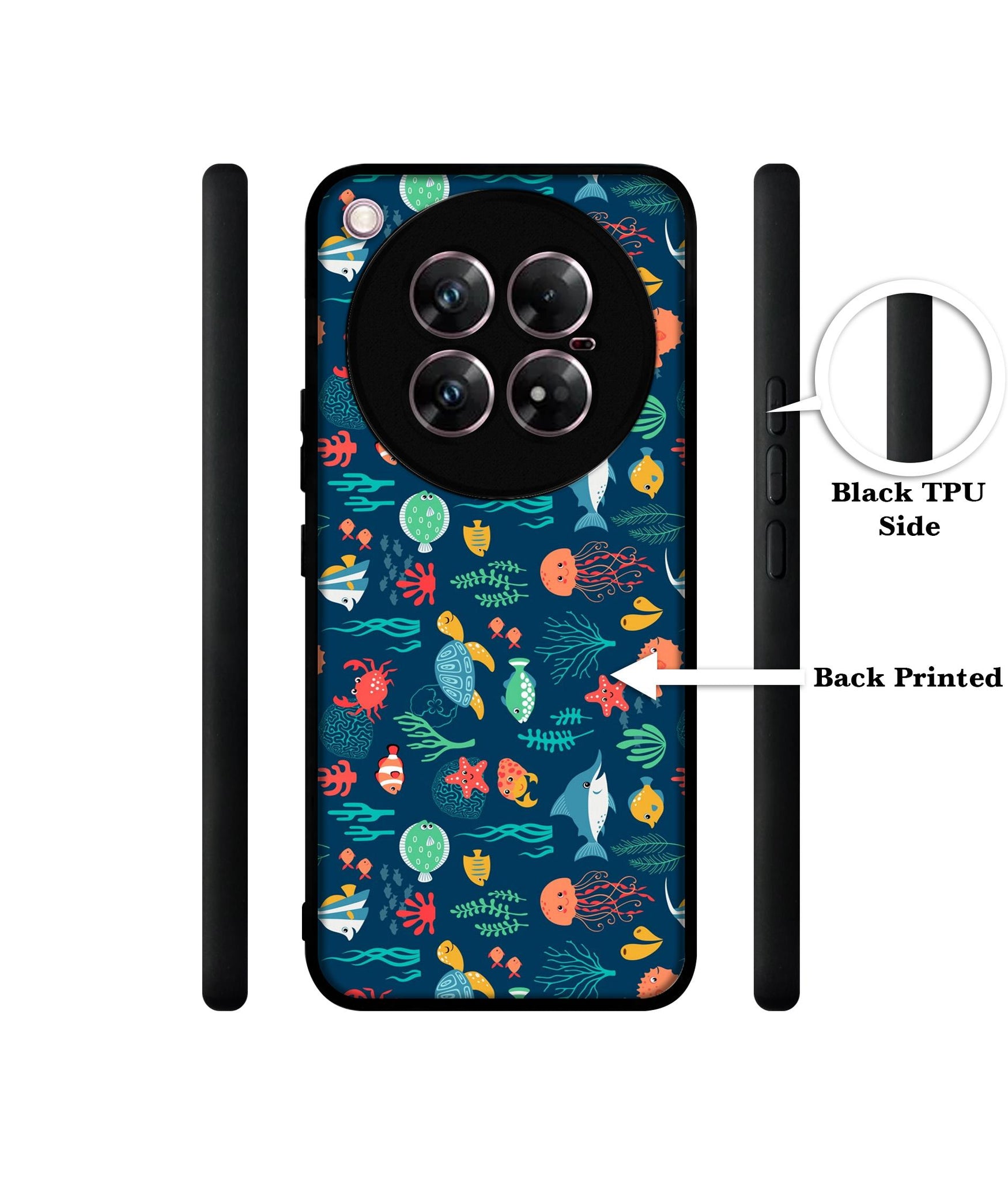Aquarium Texture Design Designer 2D Printed Back Case Cover for Infinix Zero 40 5G