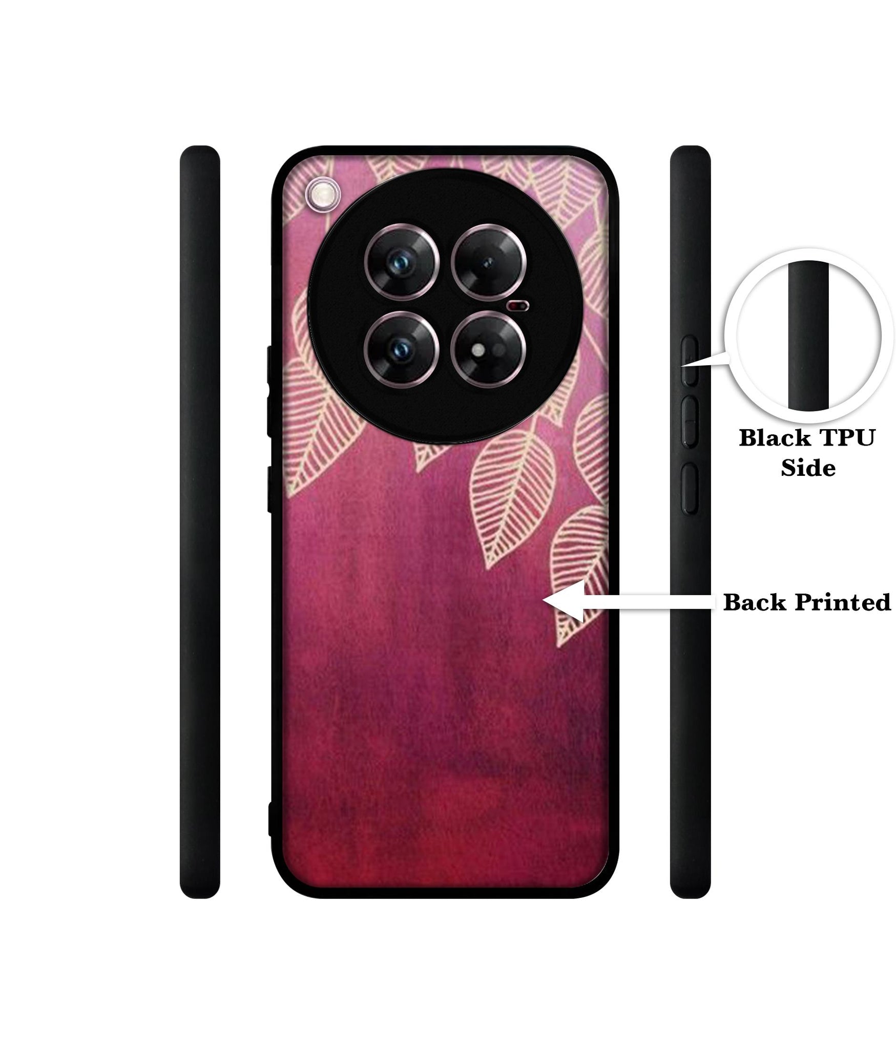 Leaf Pattern Design Designer 2D Printed Back Case Cover for Infinix Zero 40 5G