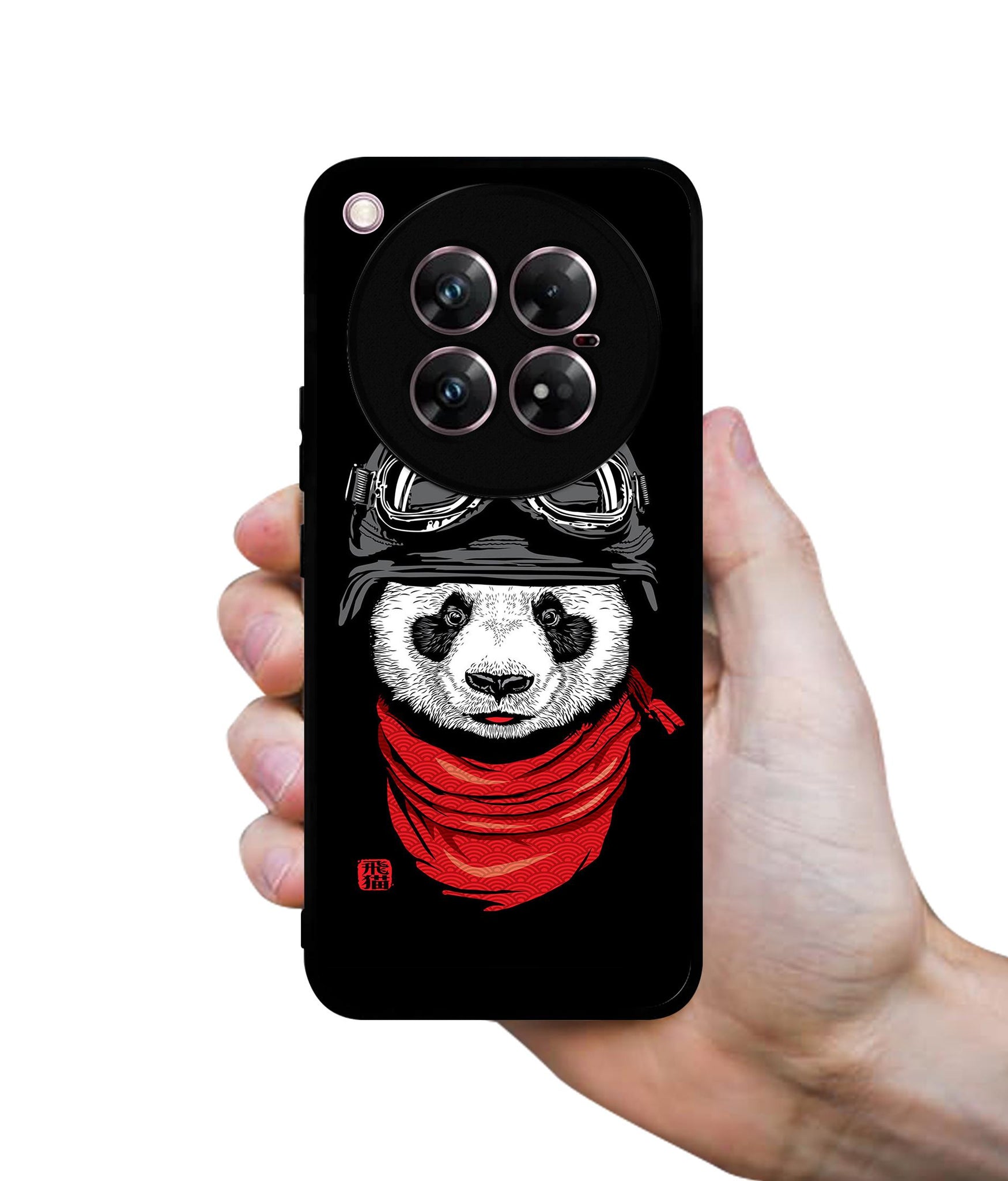 Biker Panda Design Designer 2D Printed Back Case Cover for Infinix Zero 40 5G