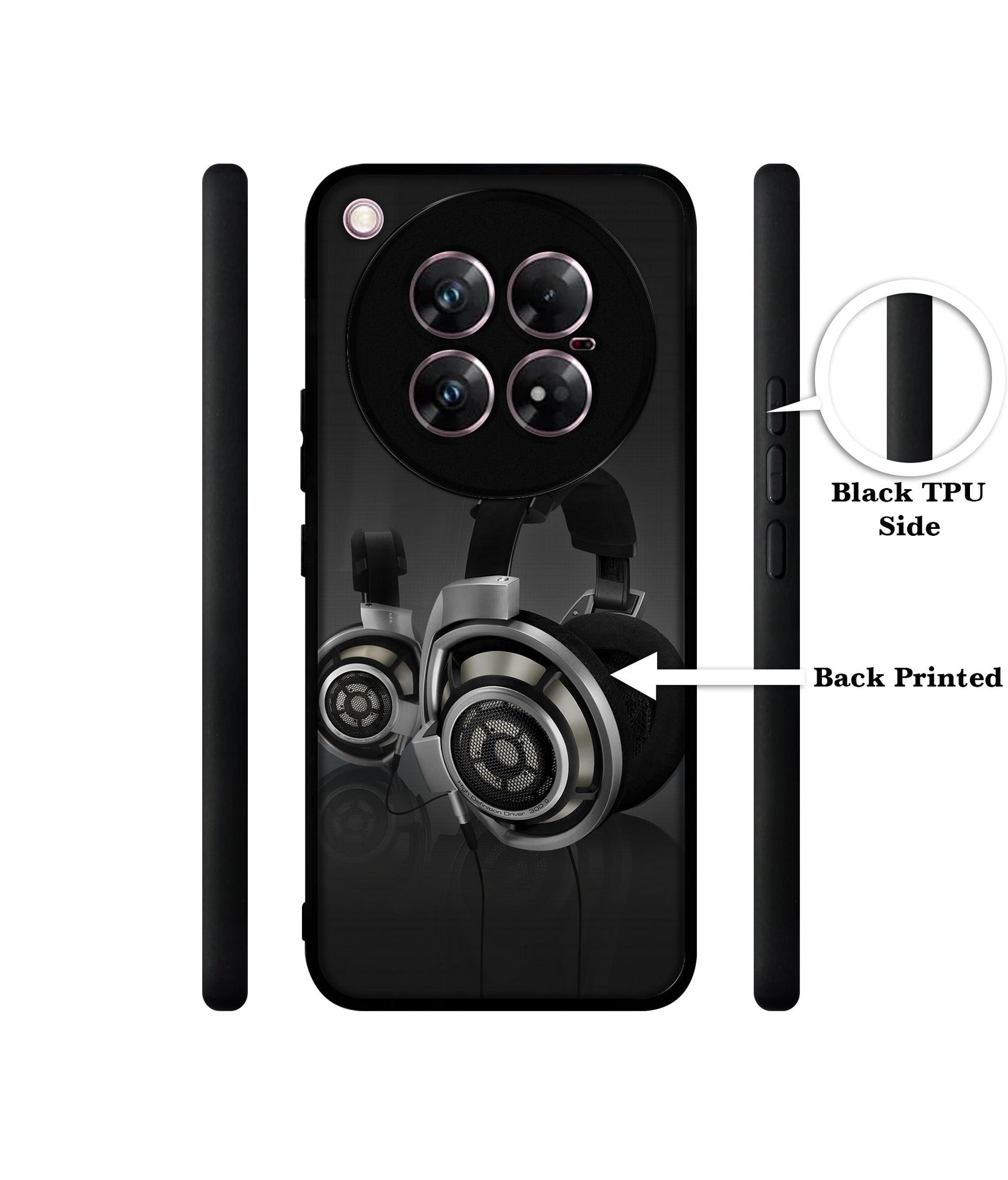 Head Phone Design Designer 2D Printed Back Case Cover for Infinix Zero 40 5G