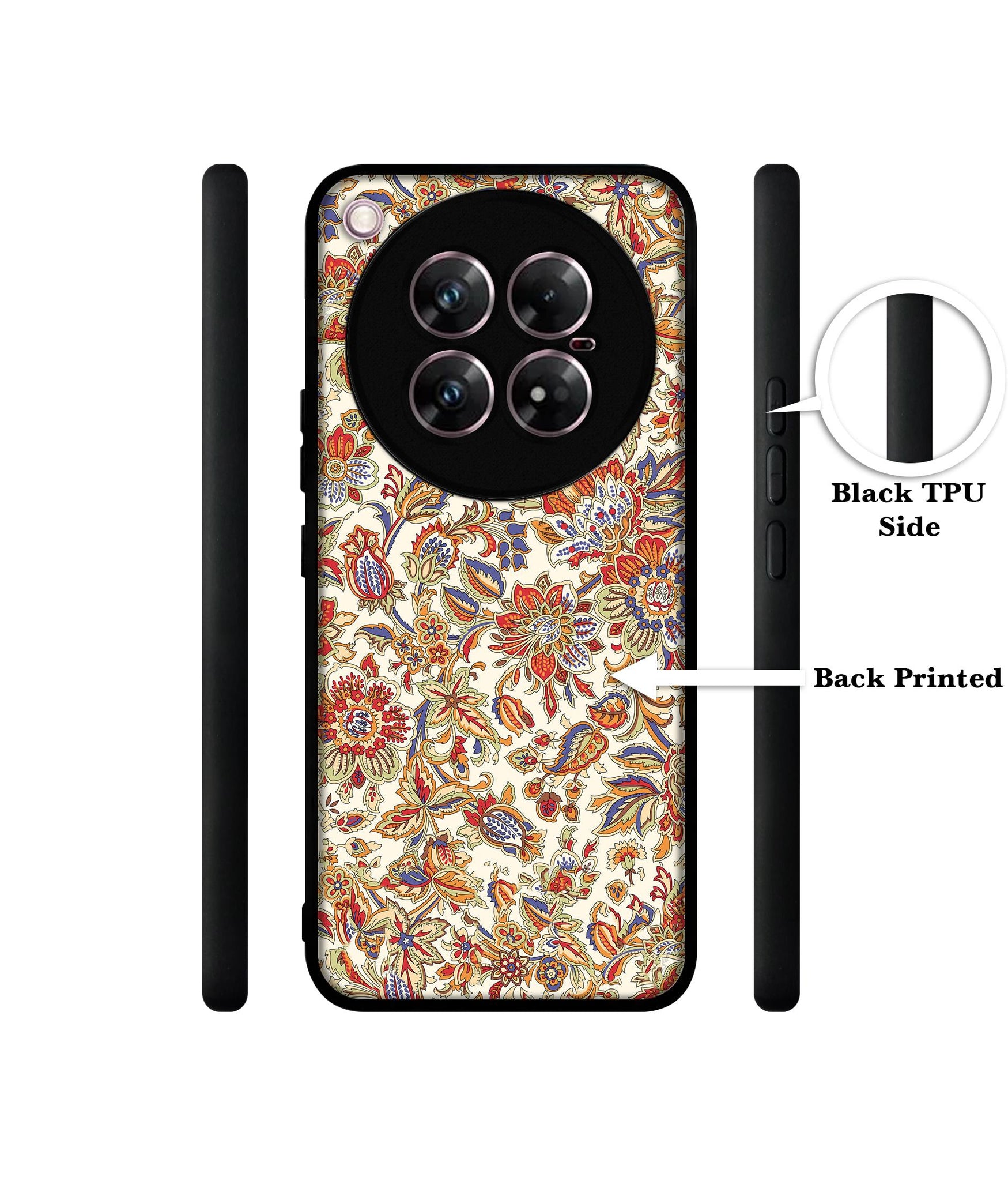 Floral Design Designer 2D Printed Back Case Cover for Infinix Zero 40 5G