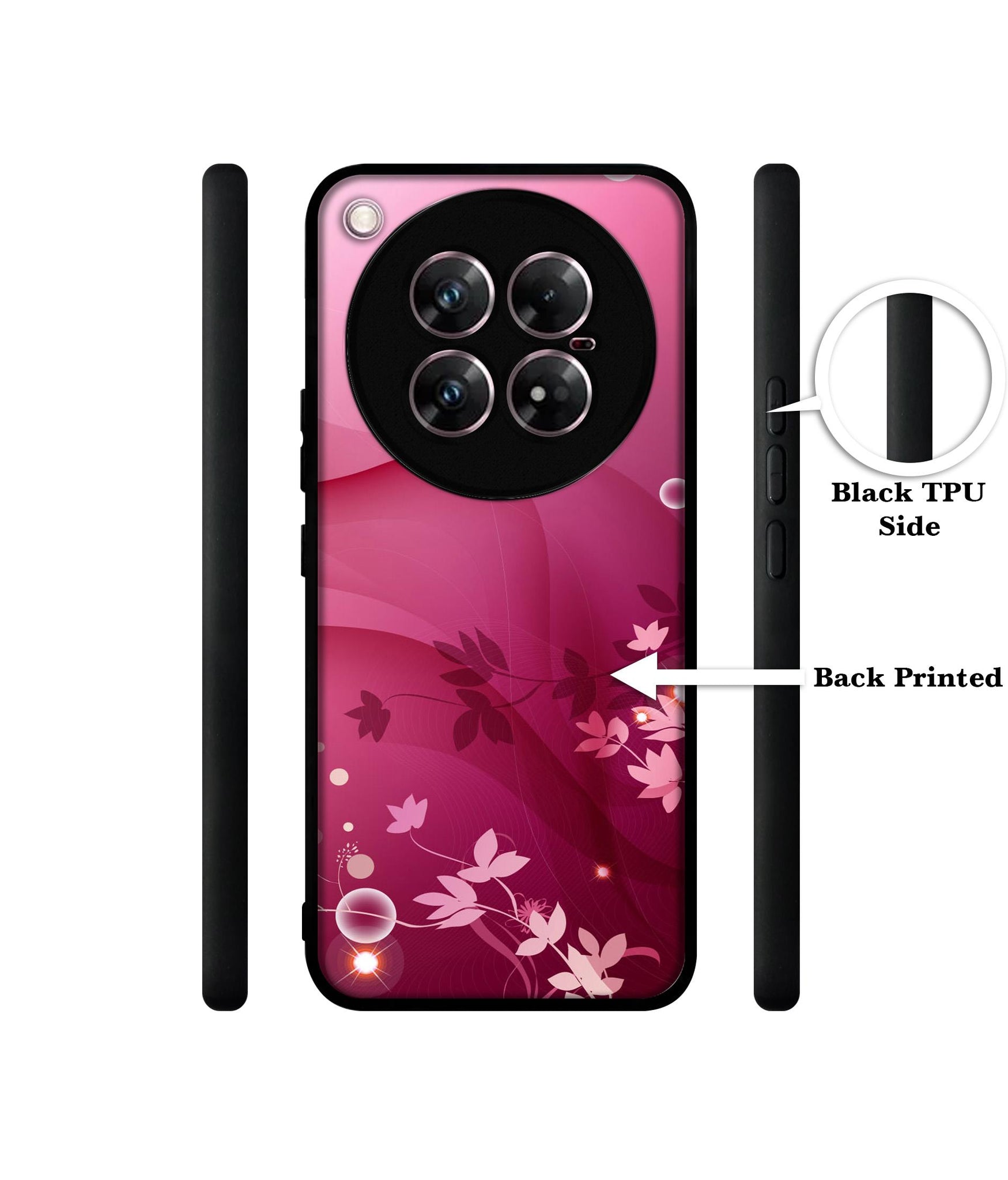 Pink Abstract Design Designer 2D Printed Back Case Cover for Infinix Zero 40 5G