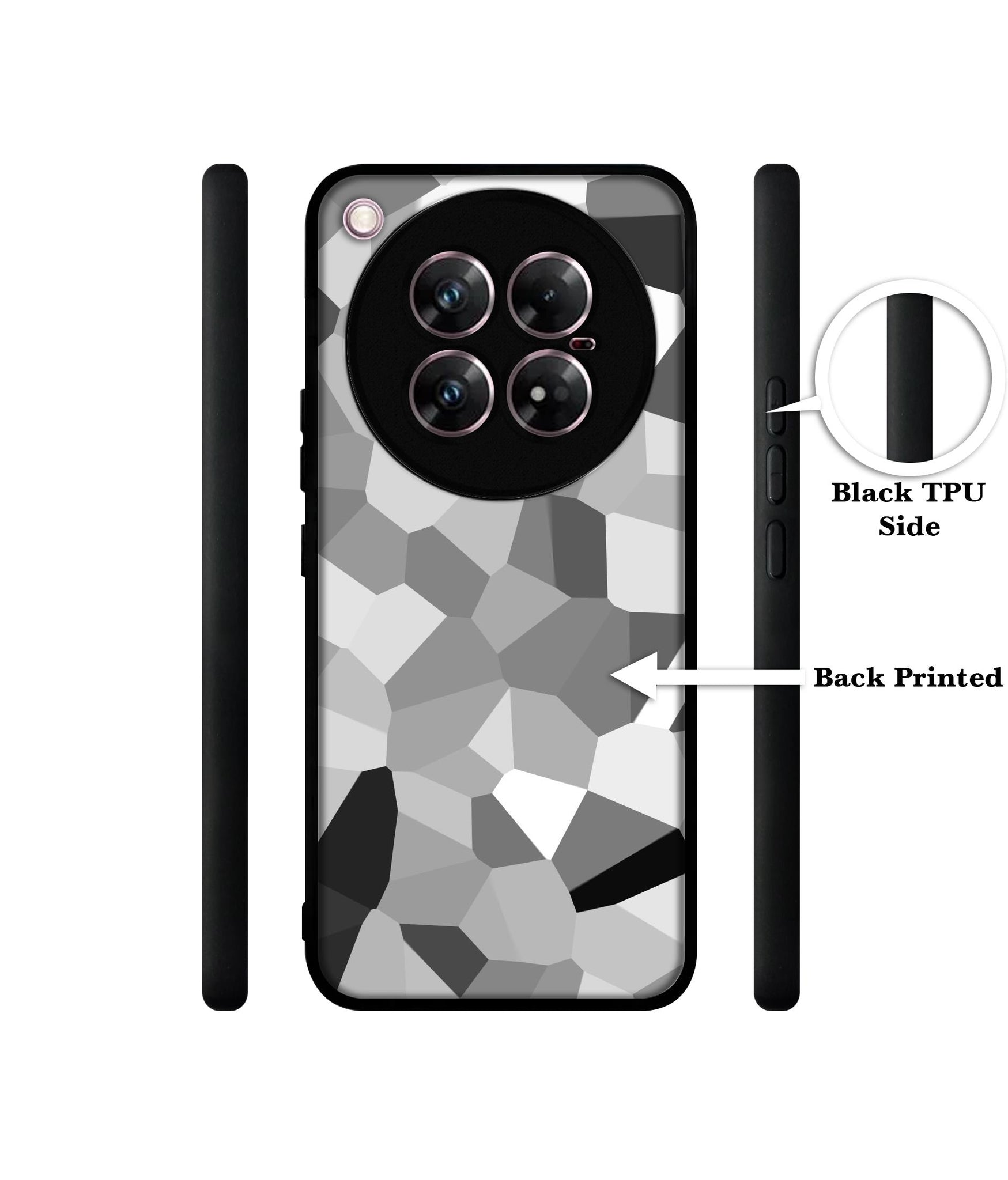 Black & White Mathematical Shape Design Designer 2D Printed Back Case Cover for Infinix Zero 40 5G