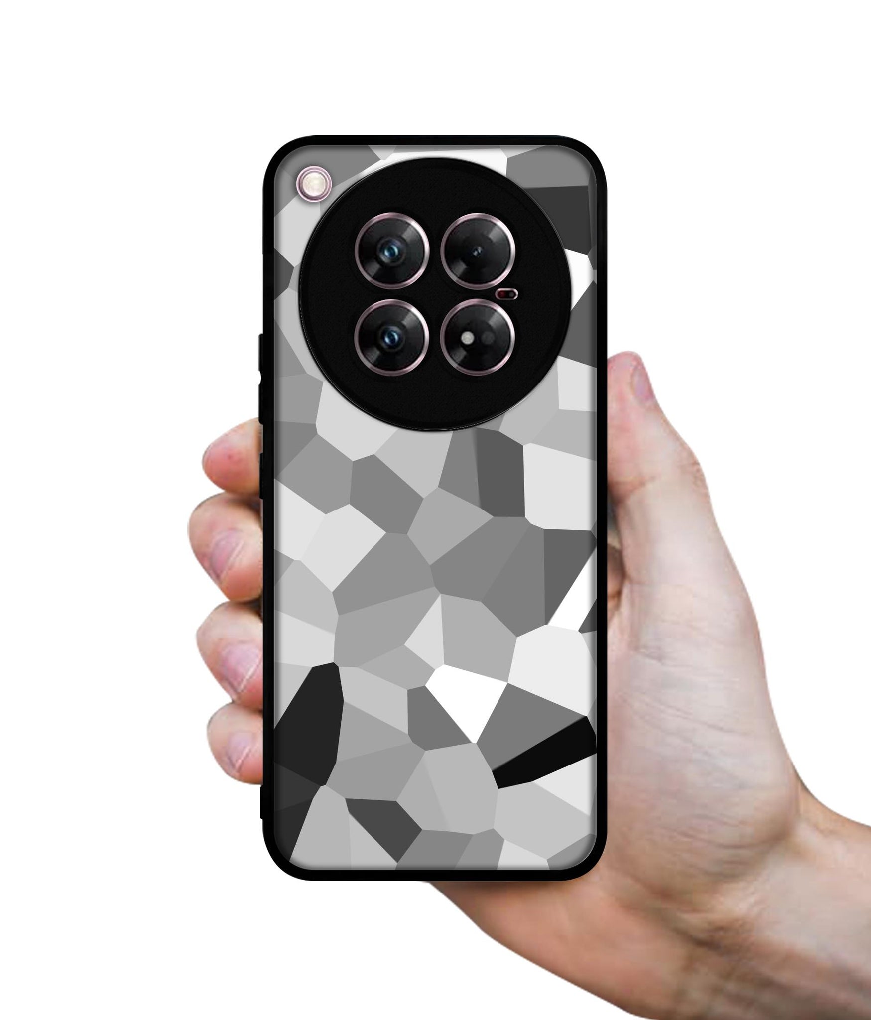 Black & White Mathematical Shape Design Designer 2D Printed Back Case Cover for Infinix Zero 40 5G