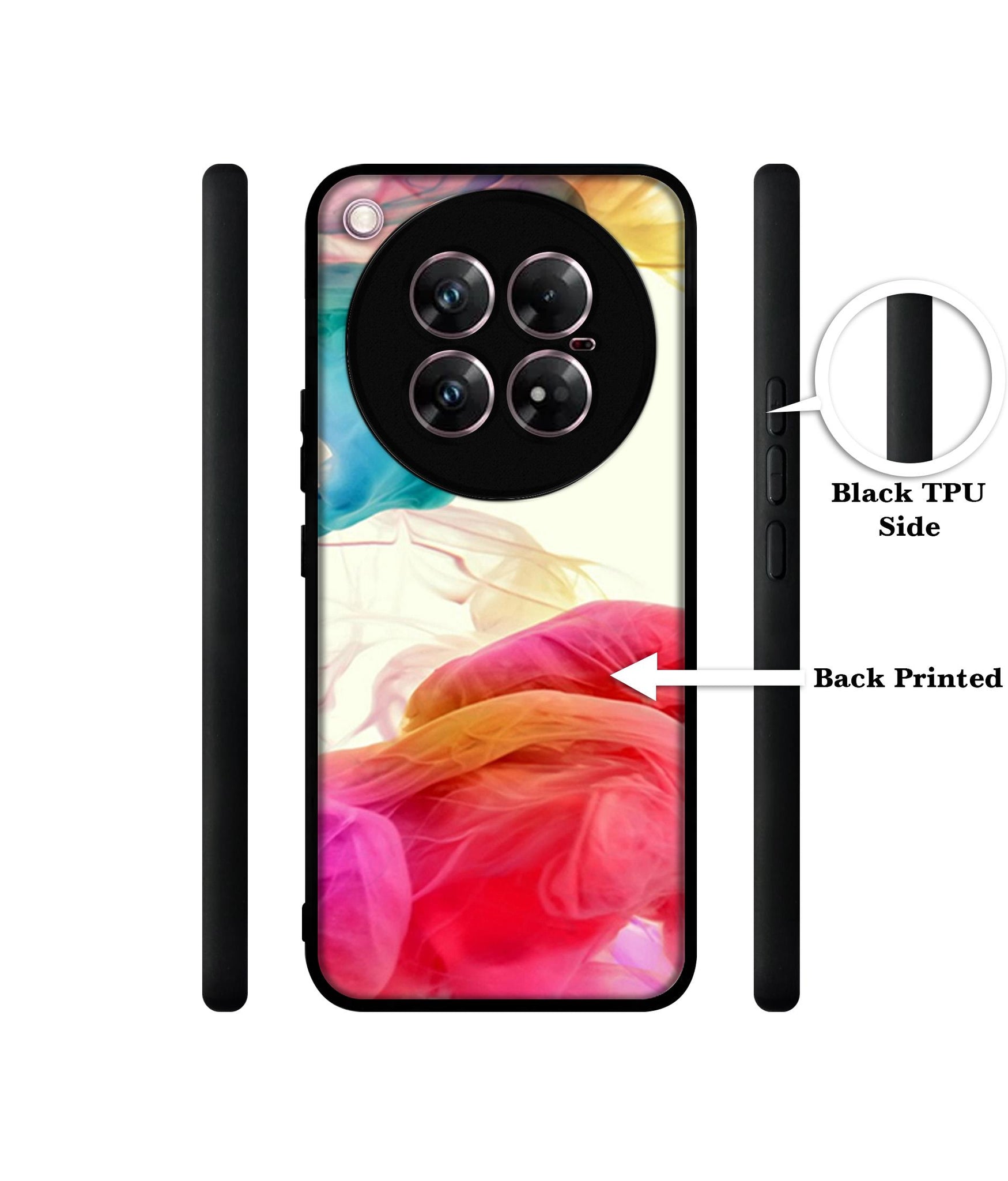 Colored Smoke Design Designer 2D Printed Back Case Cover for Infinix Zero 40 5G