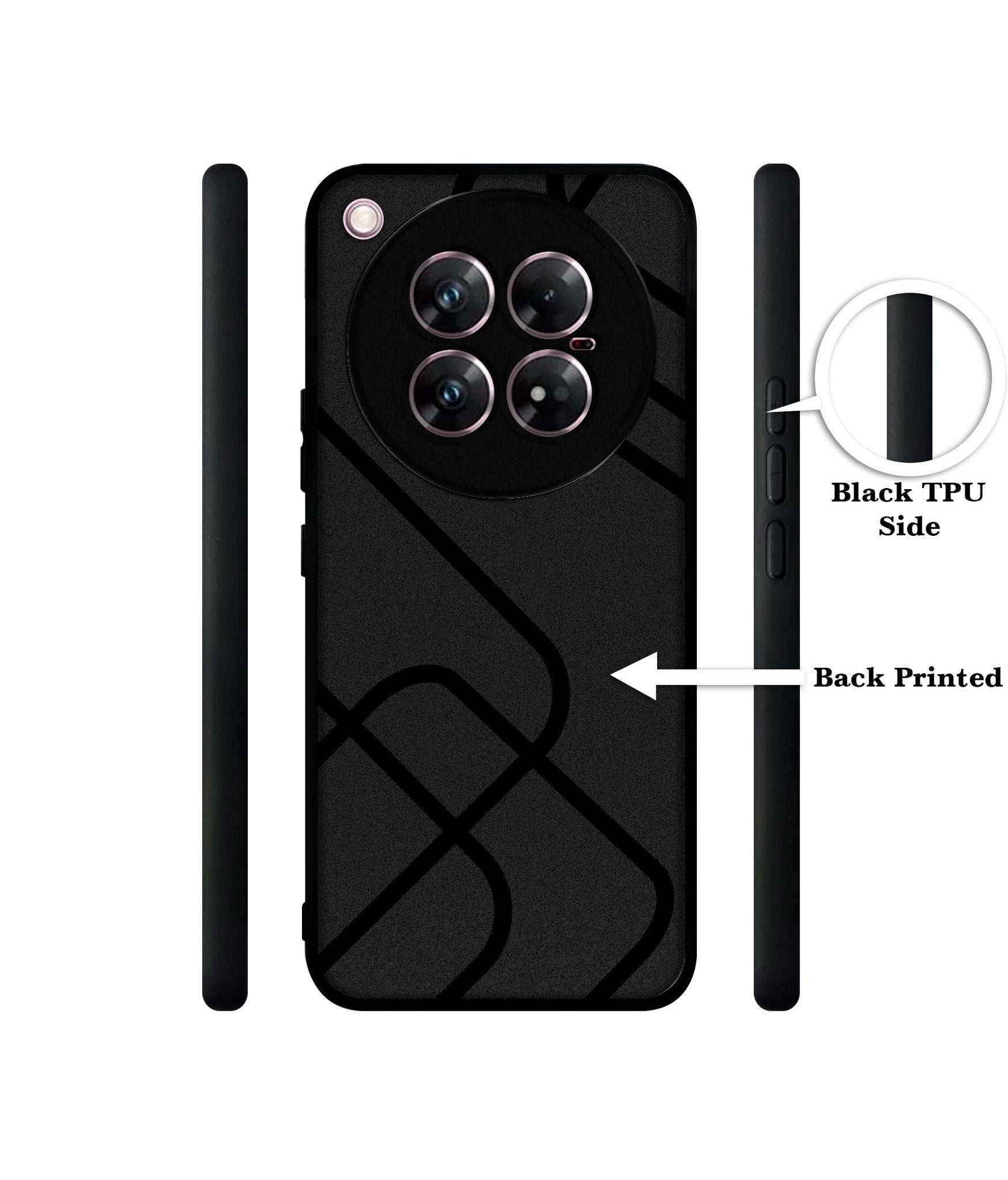 Zig-Zag Black Line Design Designer 2D Printed Back Case Cover for Infinix Zero 40 5G
