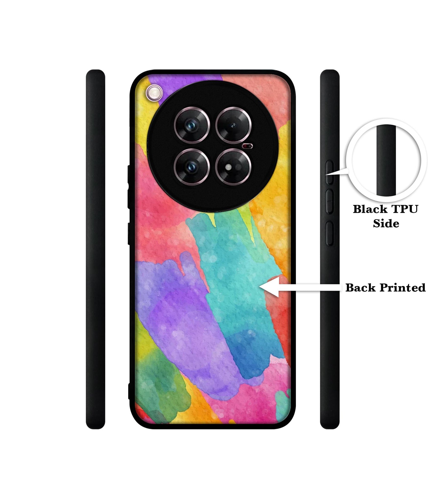 Water Paint Colorful Abstract Design Designer 2D Printed Back Case Cover for Infinix Zero 40 5G
